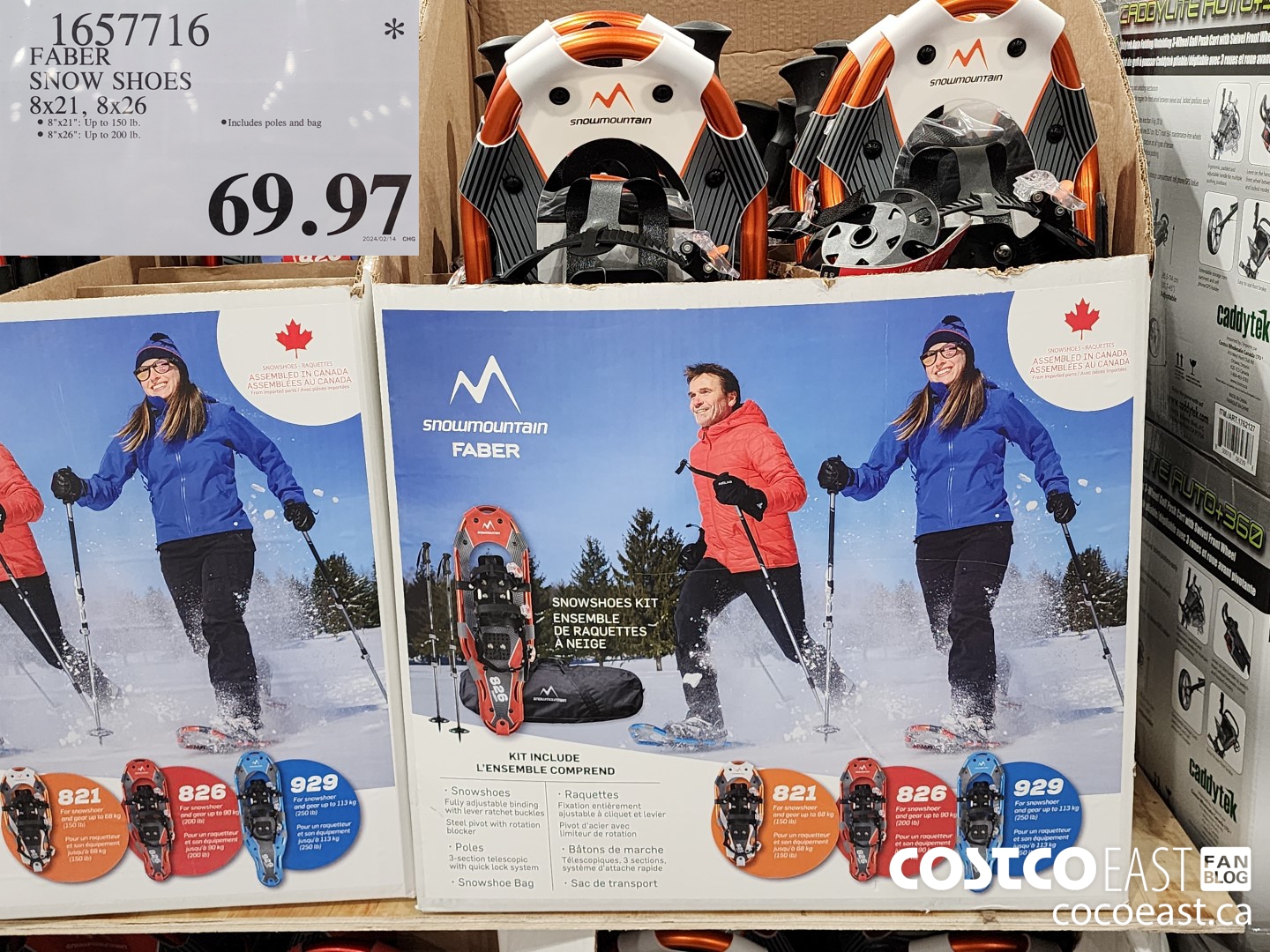 1657716 FABER SNOW SHOES 8x21, 8x26, $69.97