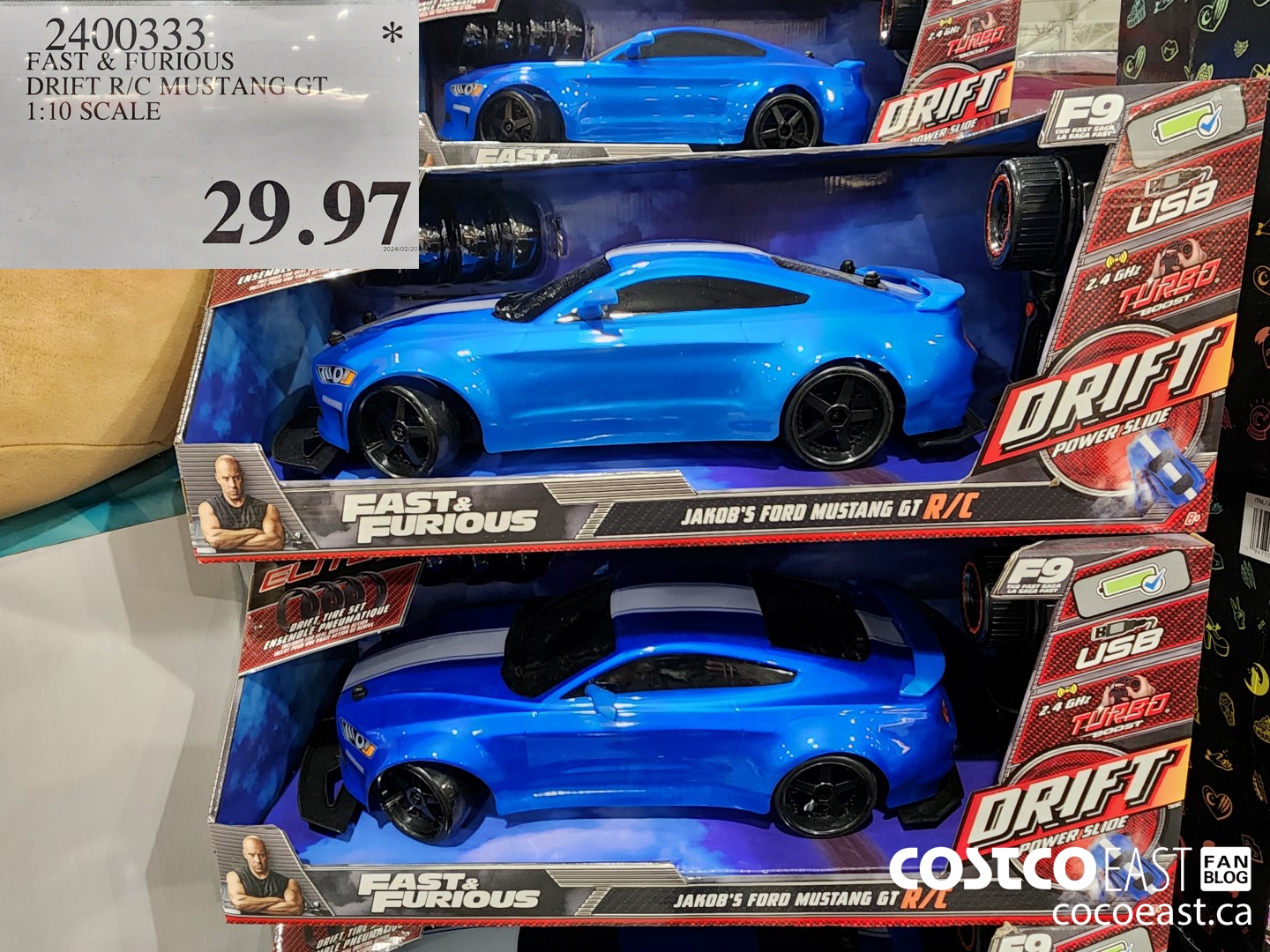 2400333 FAST & FURIOUS DRIFT R/C MUSTANG GT 1:10 SCALE $29.97