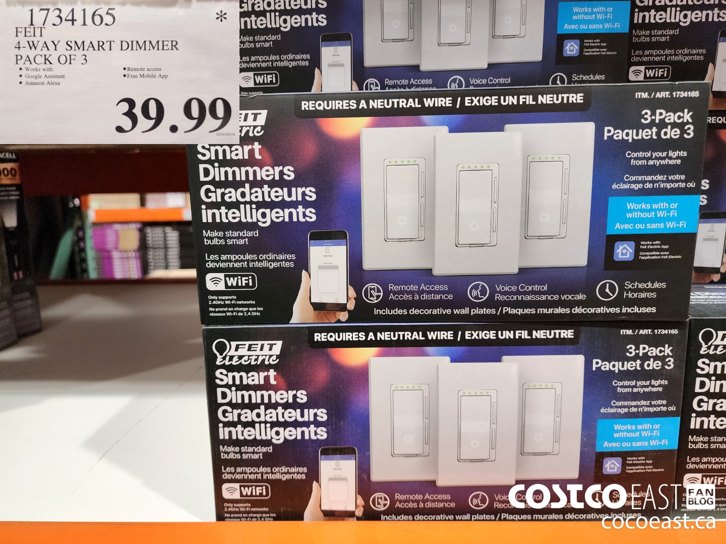 1734165 FEIT 4-WAY SMART DIMMER PACK OF 3 $39.99