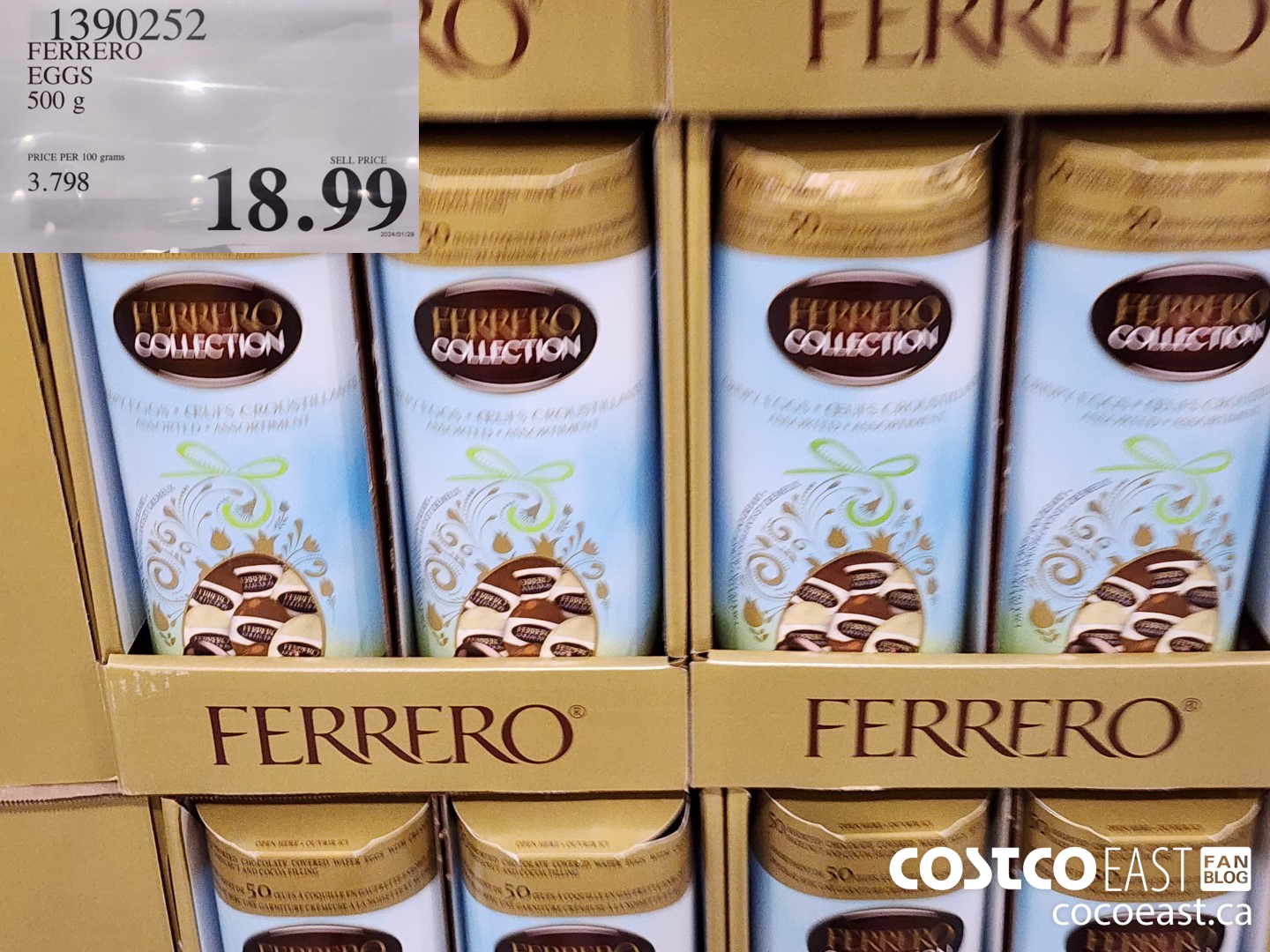 1390252 FERRERO EGGS 500G $18.99