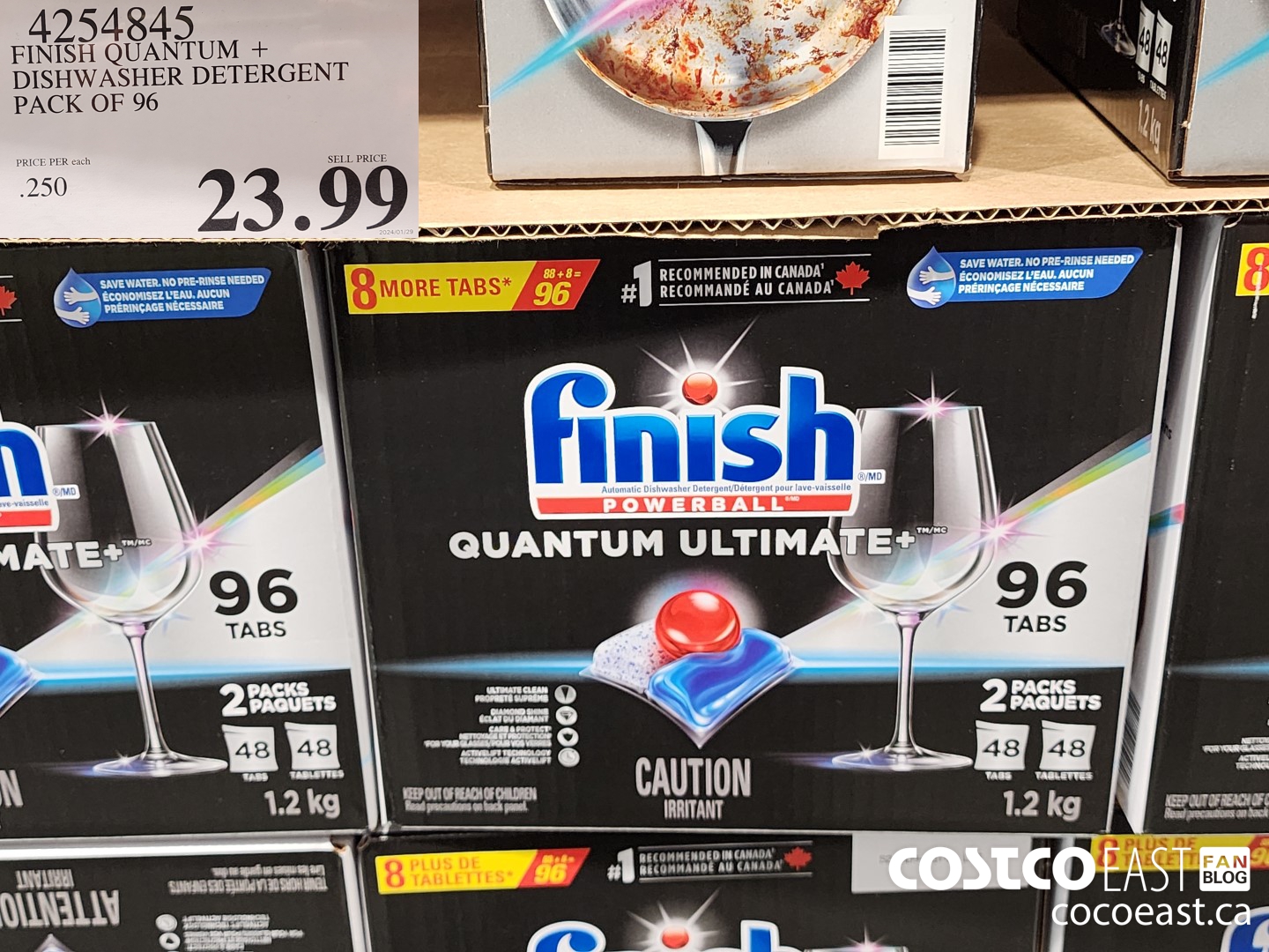 4254845 FINISH QUANTUM + DISHWASHER DETERGENT PACK OF 96 $23.99