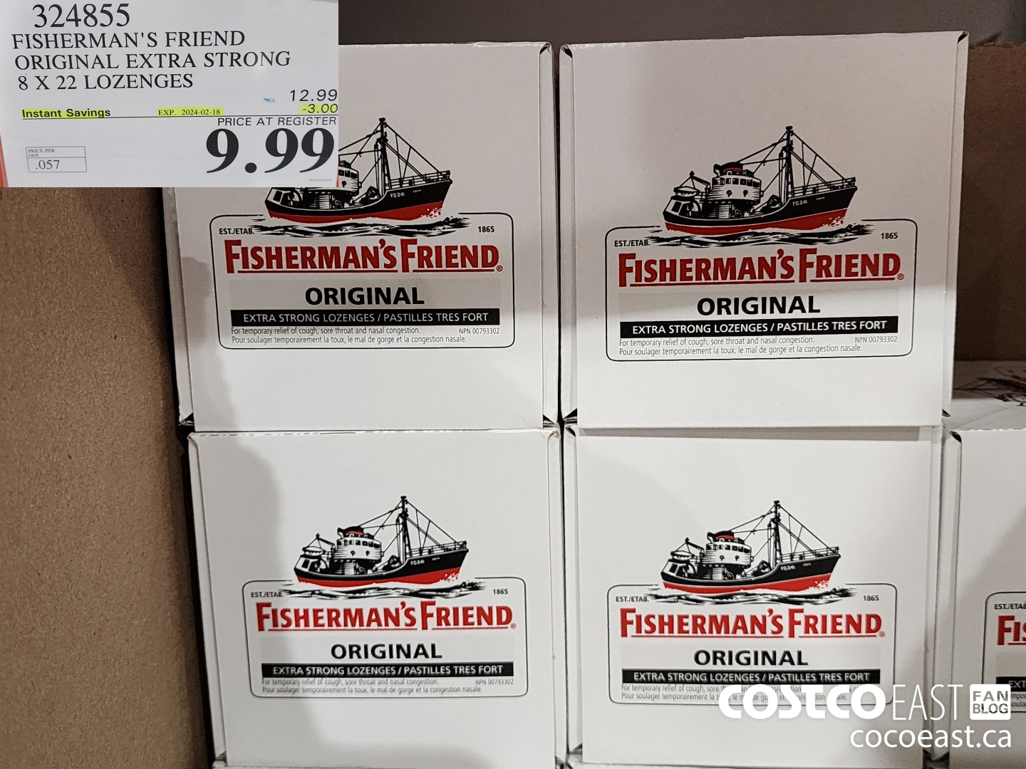 324855 FISHERMAN'S FRIEND ORIGINAL EXTRA STRONG 8 X 22 LOZENGES ($3.00 INSTANT SAVINGS EXPIRES ON 2024-02-18) $9.99