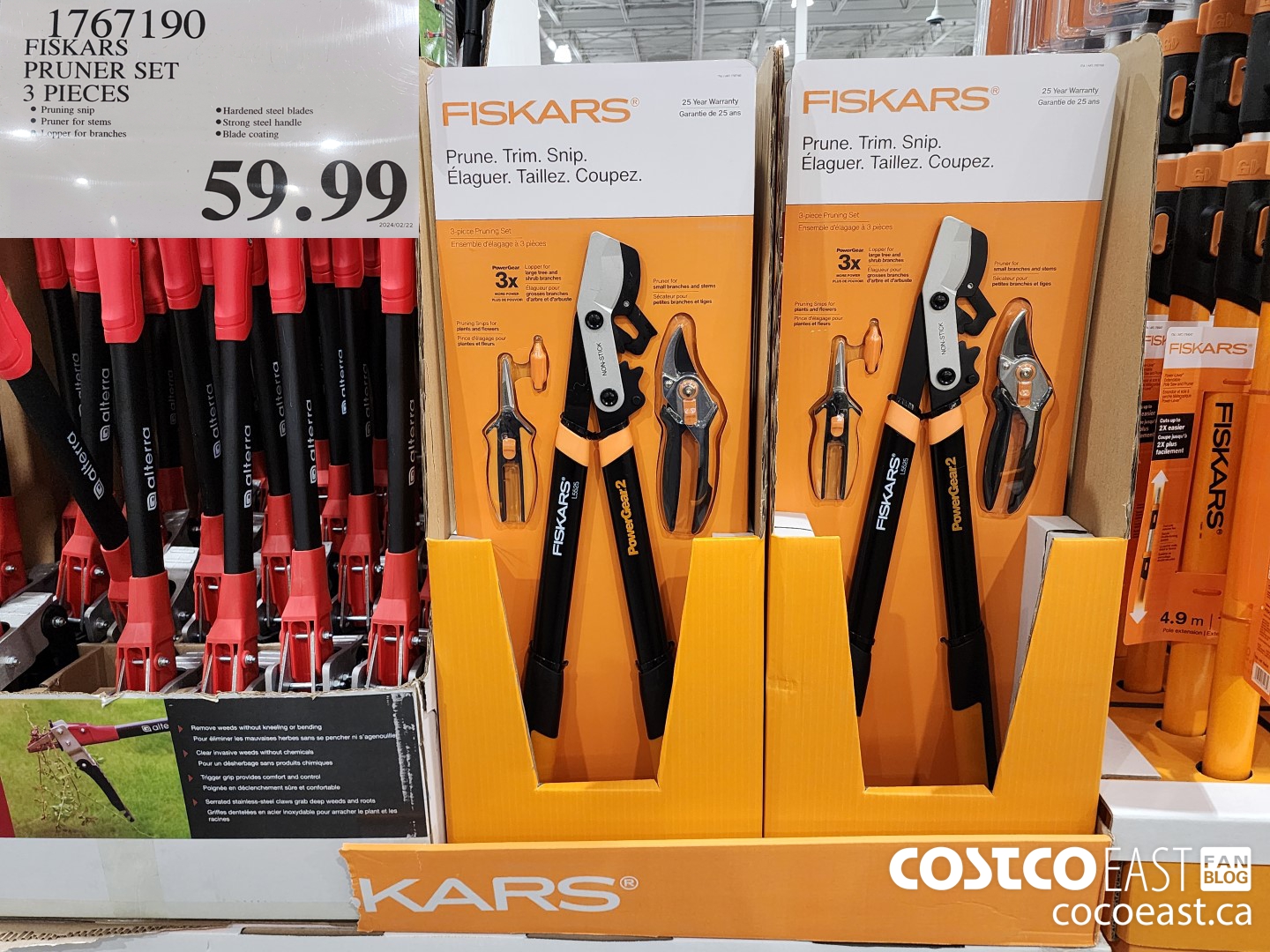 1767190 FISKARS PRUNER SET 3 PIECES $59.99