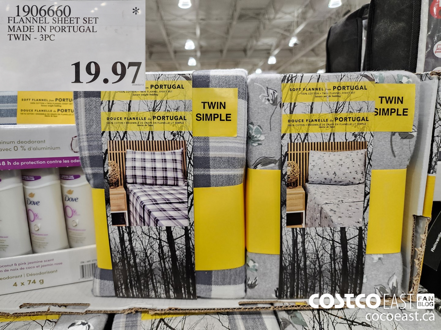 1906660 FLANNEL SHEET SET MADE IN PORTUGAL TWIN - 3PC $19.97