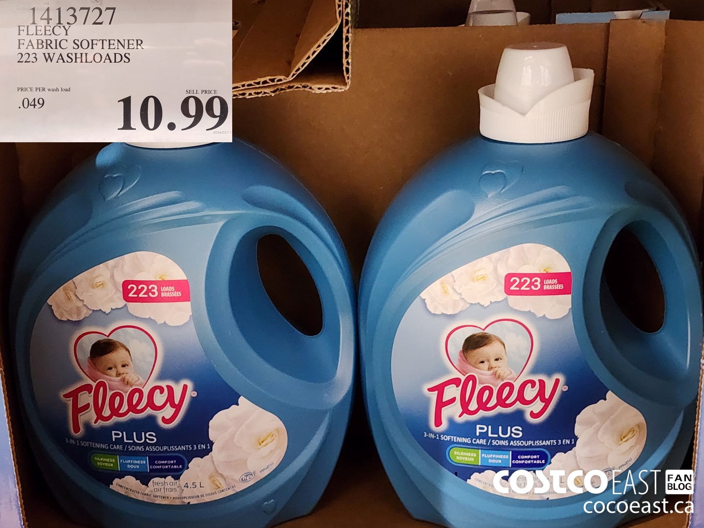 1413727 FLEECY FRESH AIR 223 wash loads $10.99