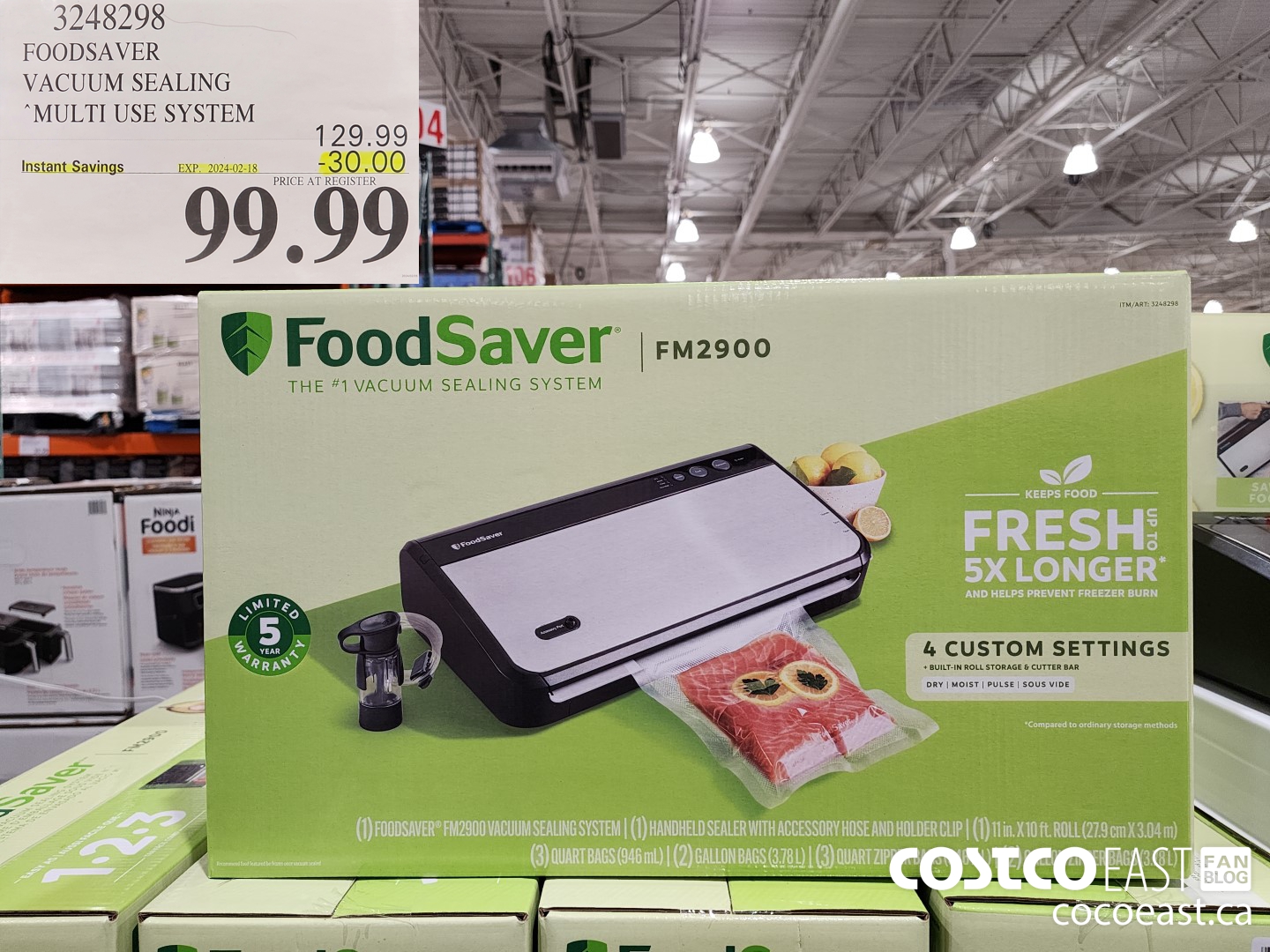 3248298 FOODSAVER VACUUM SEALING “MULTI USE SYSTEM ($30.00 INSTANT SAVINGS EXPIRES ON 2024-02-18) $99.99