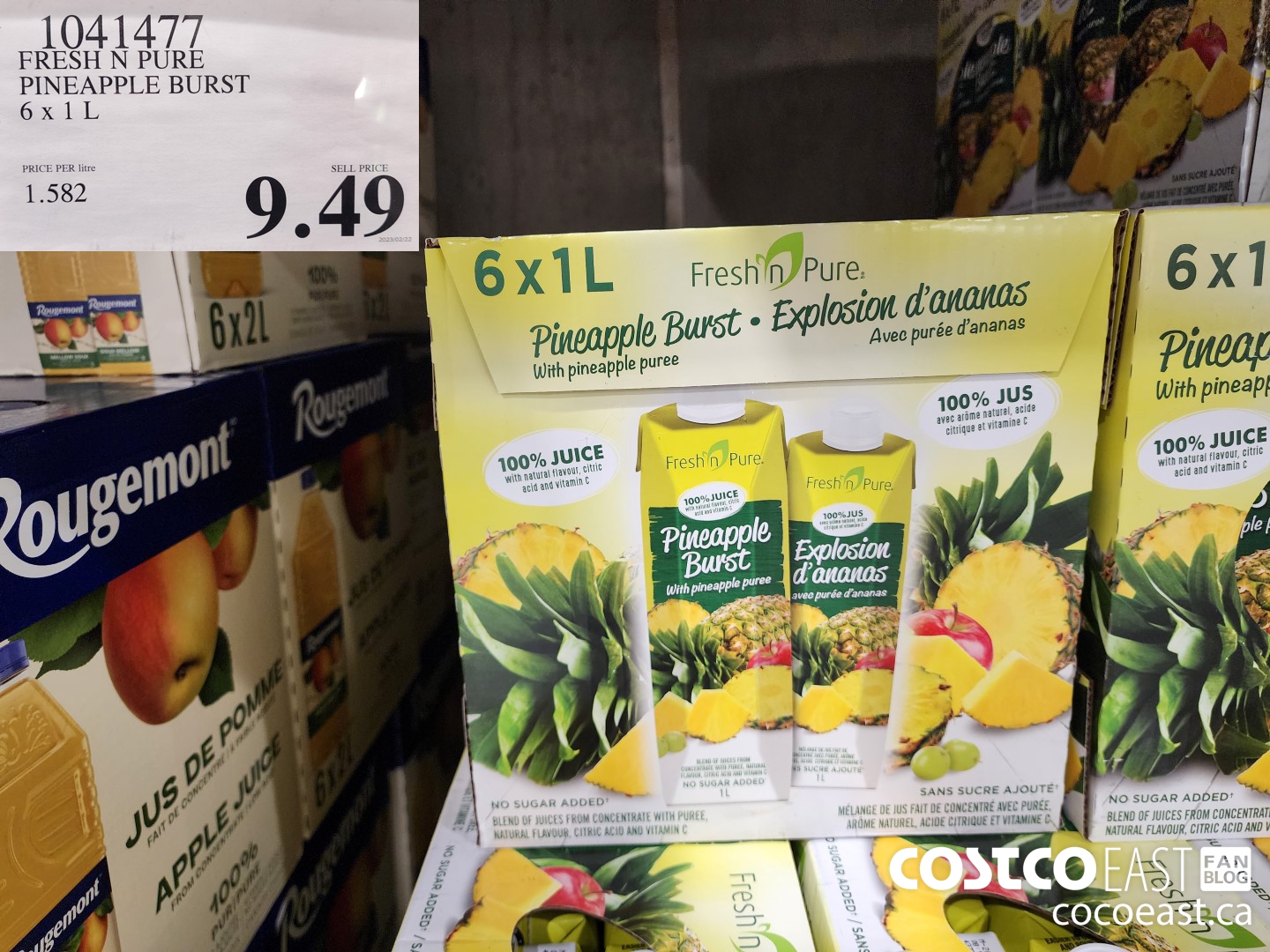 1041477 FRESH N PURE PINEAPPLE BURST 6 X 1L $9.49