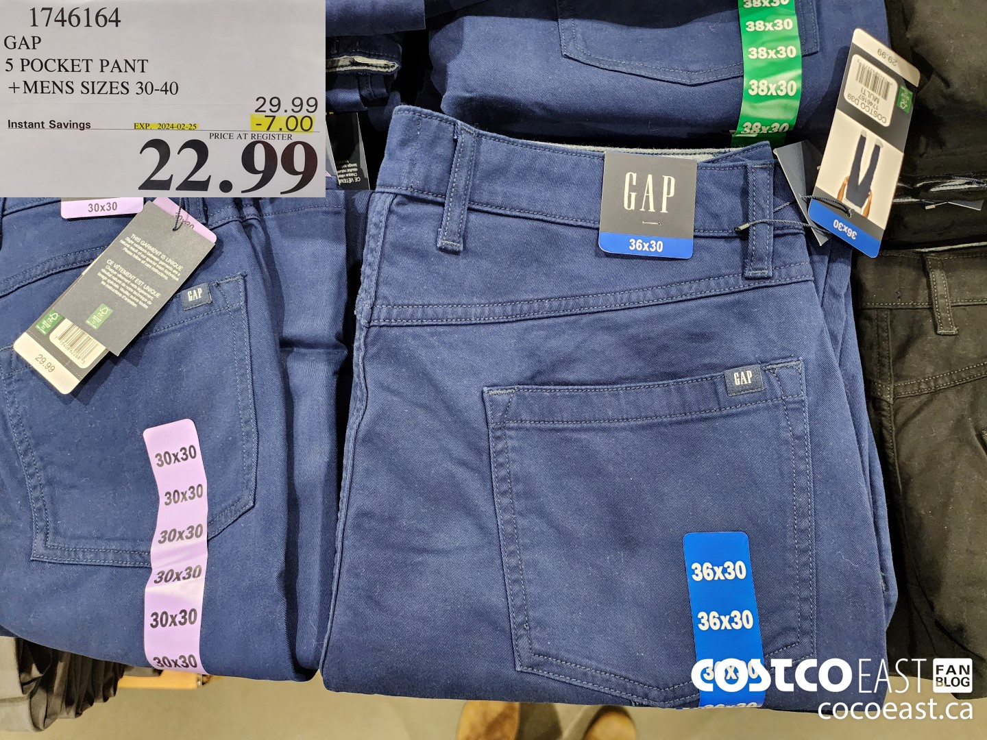 1746164 GAP 5 POCKET PANT +MENS SIZES 30-40 ($7.00 INSTANT SAVINGS EXPIRES ON 2024-02-25) $22.99