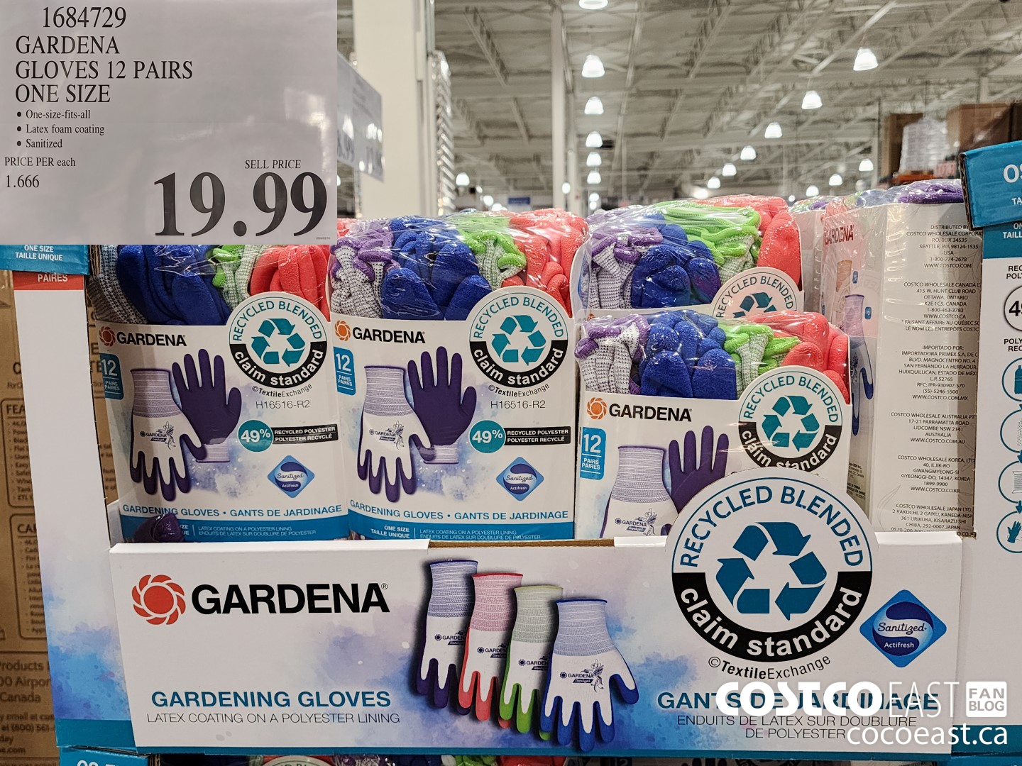 1684729 GARDENA GLOVES PACK OF 12 ONE SIZE $19.99