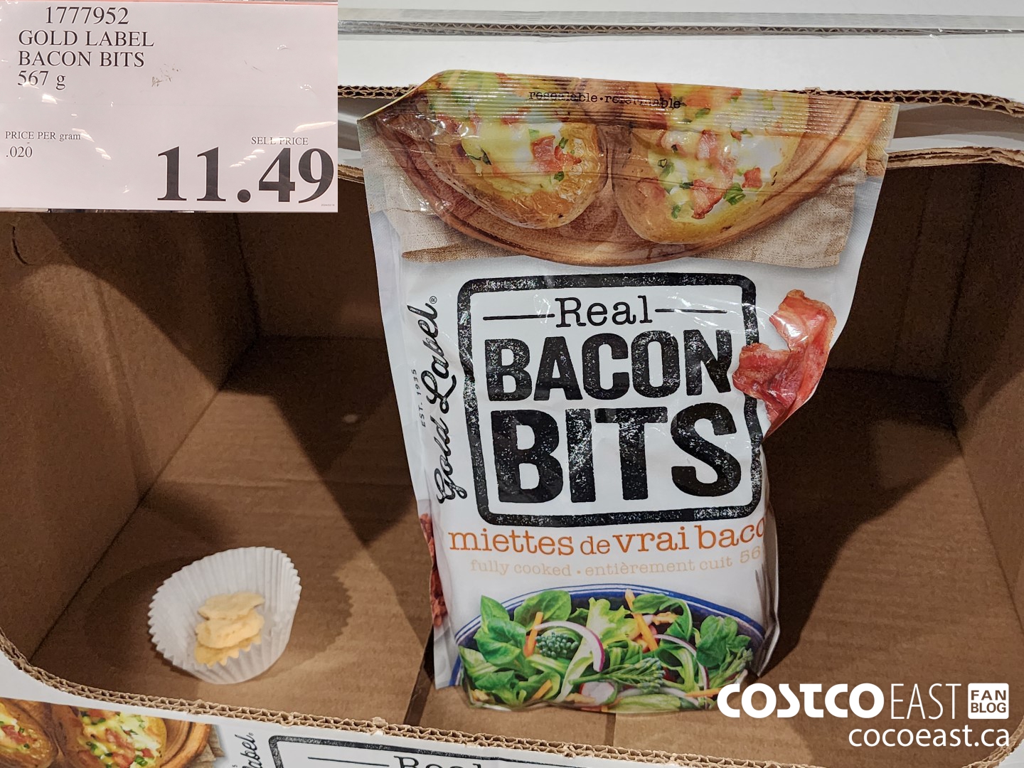 1777952 GOLD LABEL BACON BITS 567 g $11.49