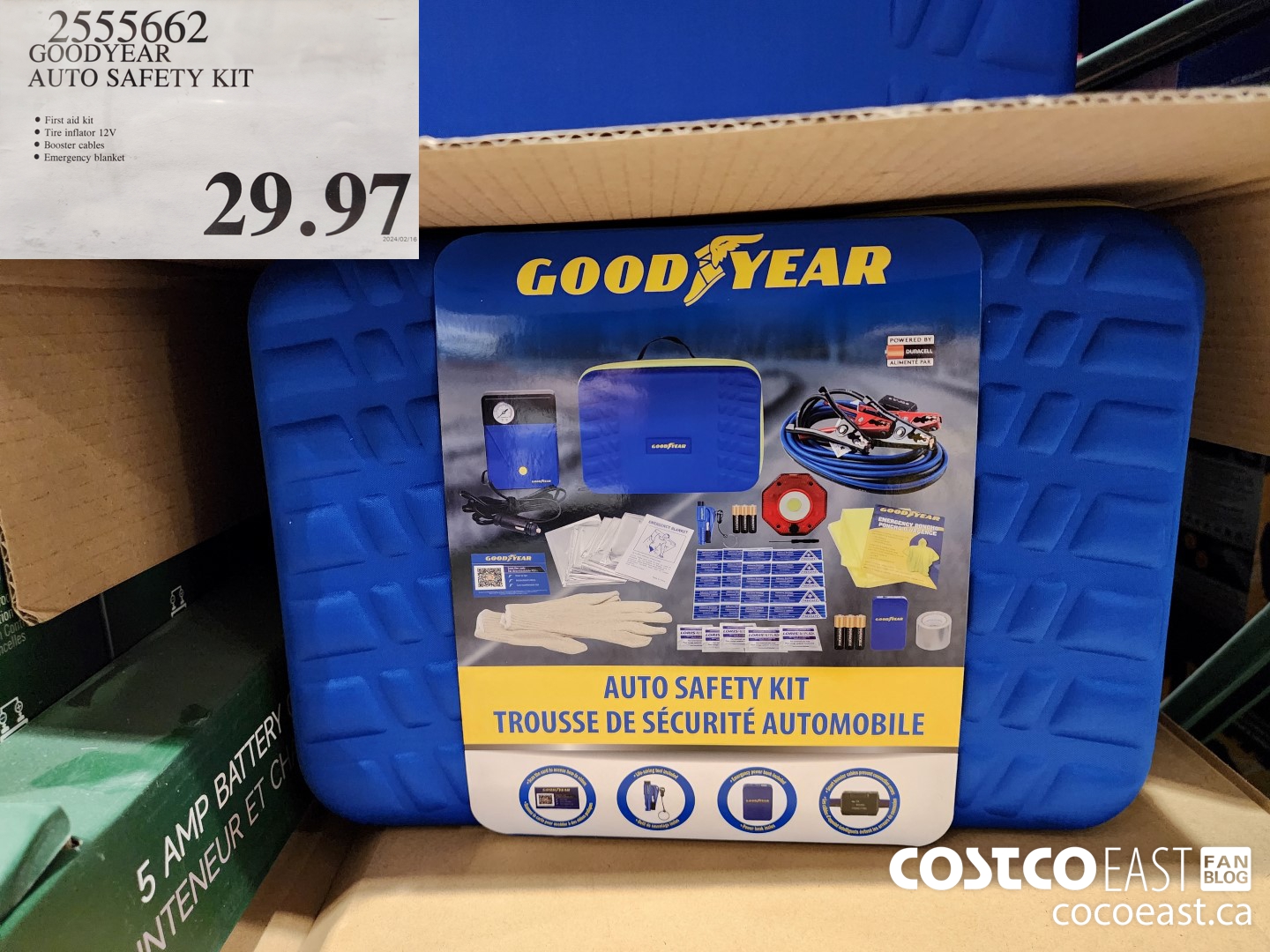 2555662 GOODYEAR AUTO SAFETY KIT $29.97
