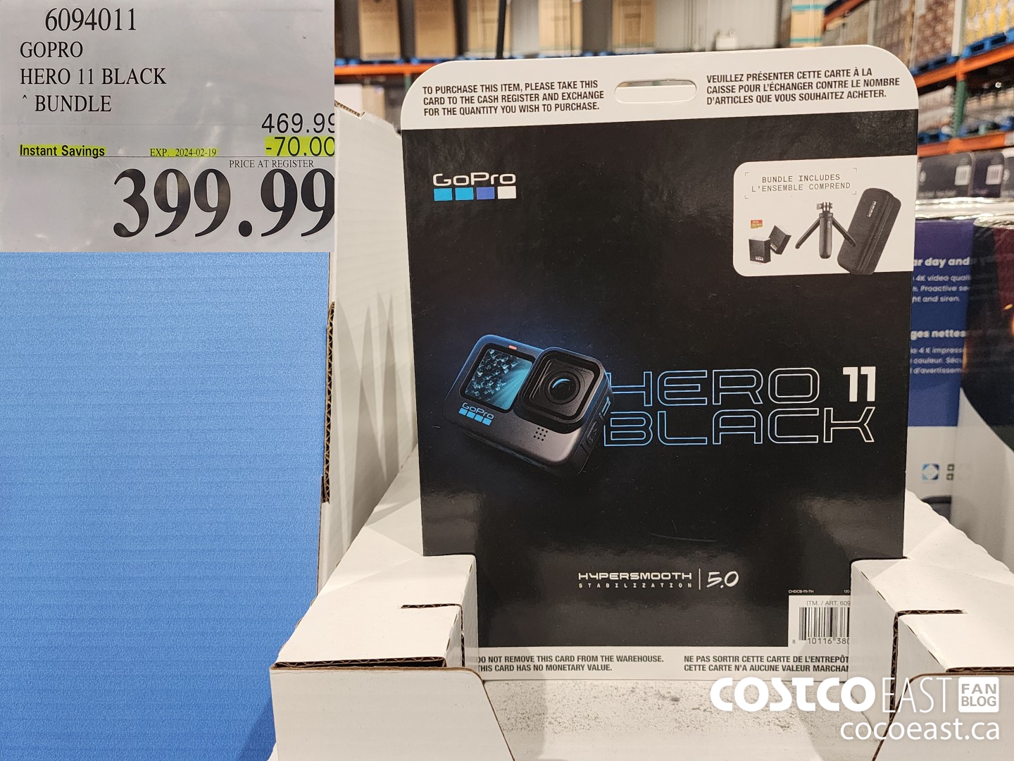 6094011 GOPRO HERO 11 BLACK ~ BUNDLE ($70.00 INSTANT SAVINGS EXPIRES ON 2024-02-19) $399.99