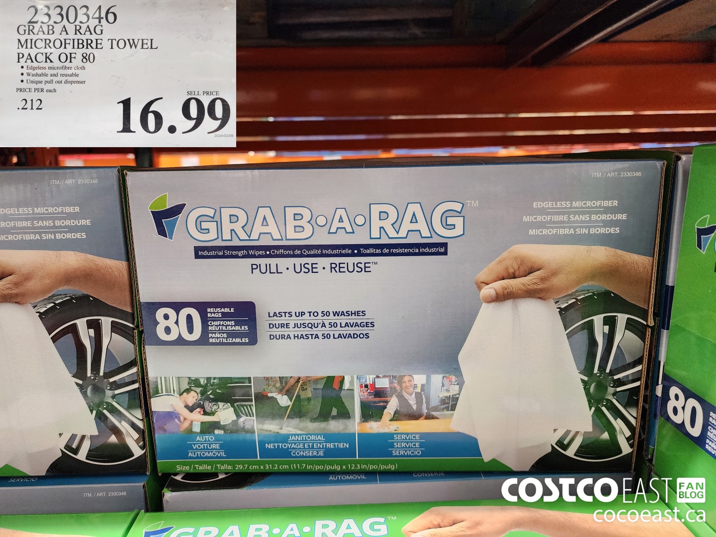 2330346 GRAB A RAG MICROFIBRE TOWEL PACK OF 80 $16.99