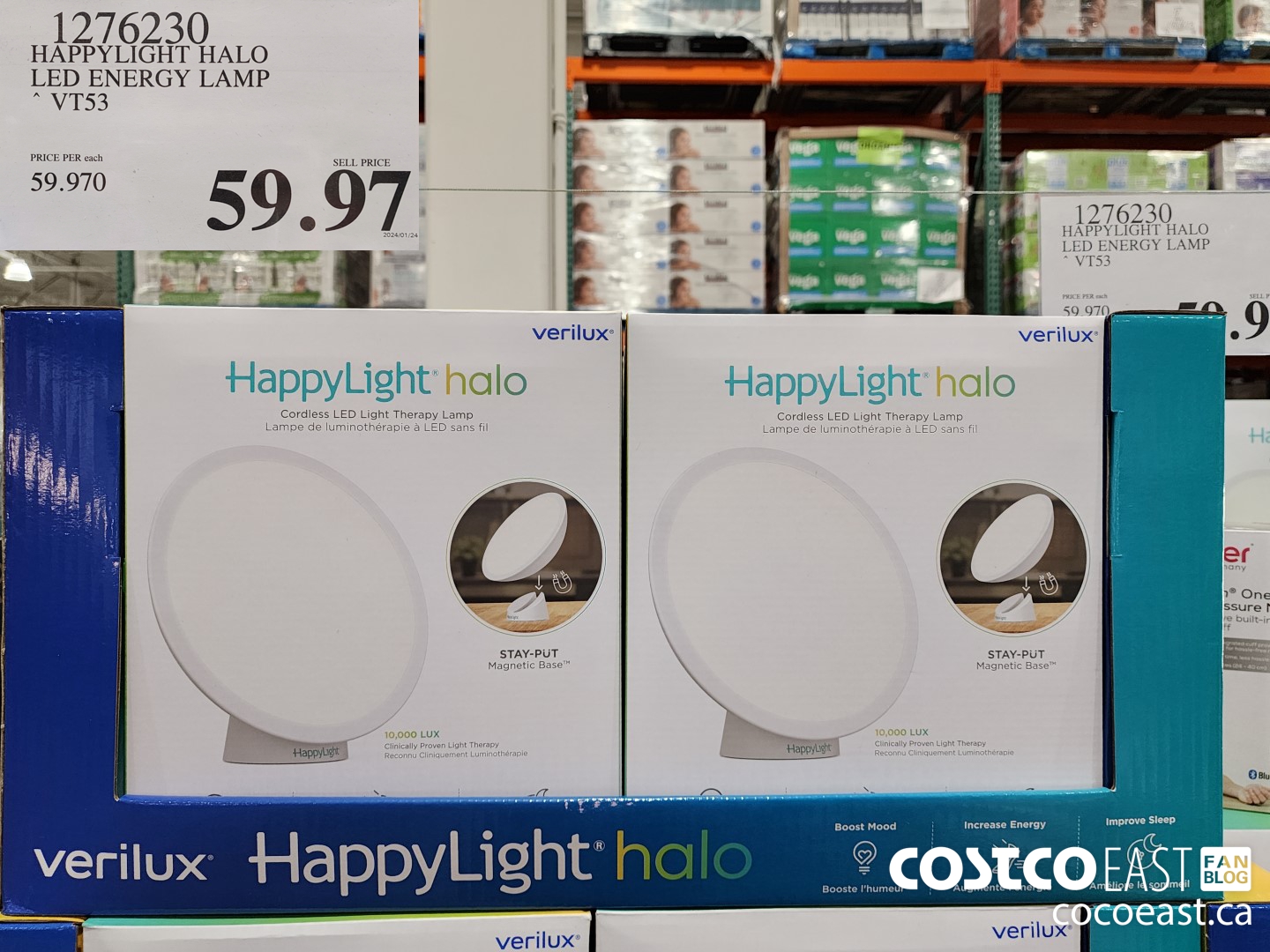 1272360 HAPPYLIGHT HALO LED ENERGY LAMP VT53 $59.97
