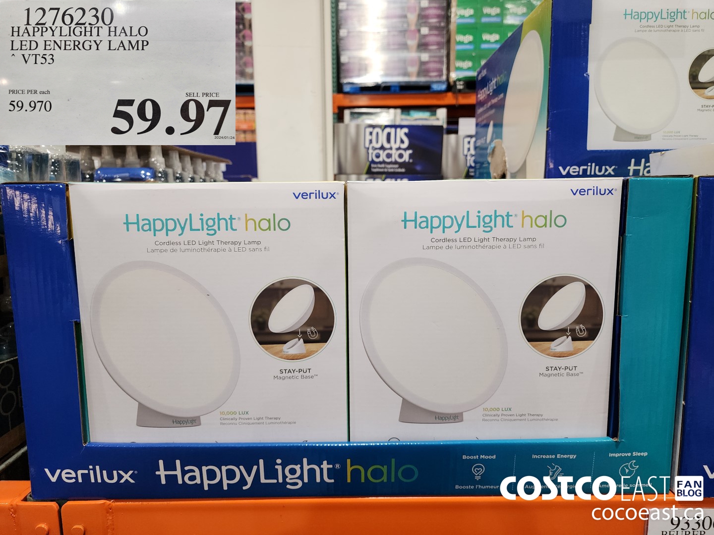 1276230 HAPPYLIGHT HALO LED ENERGY LAMP VT53 $59.97
