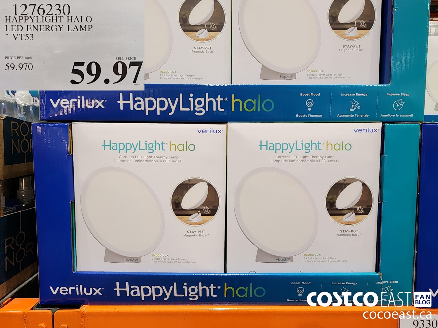1276230 HAPPYLIGHT HALO LED ENERGY LAMP VT53 $59.97