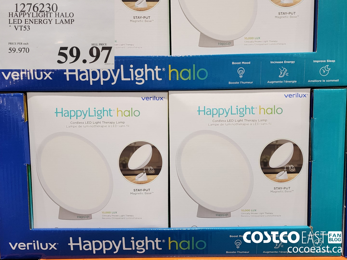 1276230 HAPPYLIGHT HALO LED ENERGY LAMP VT53 $59.97