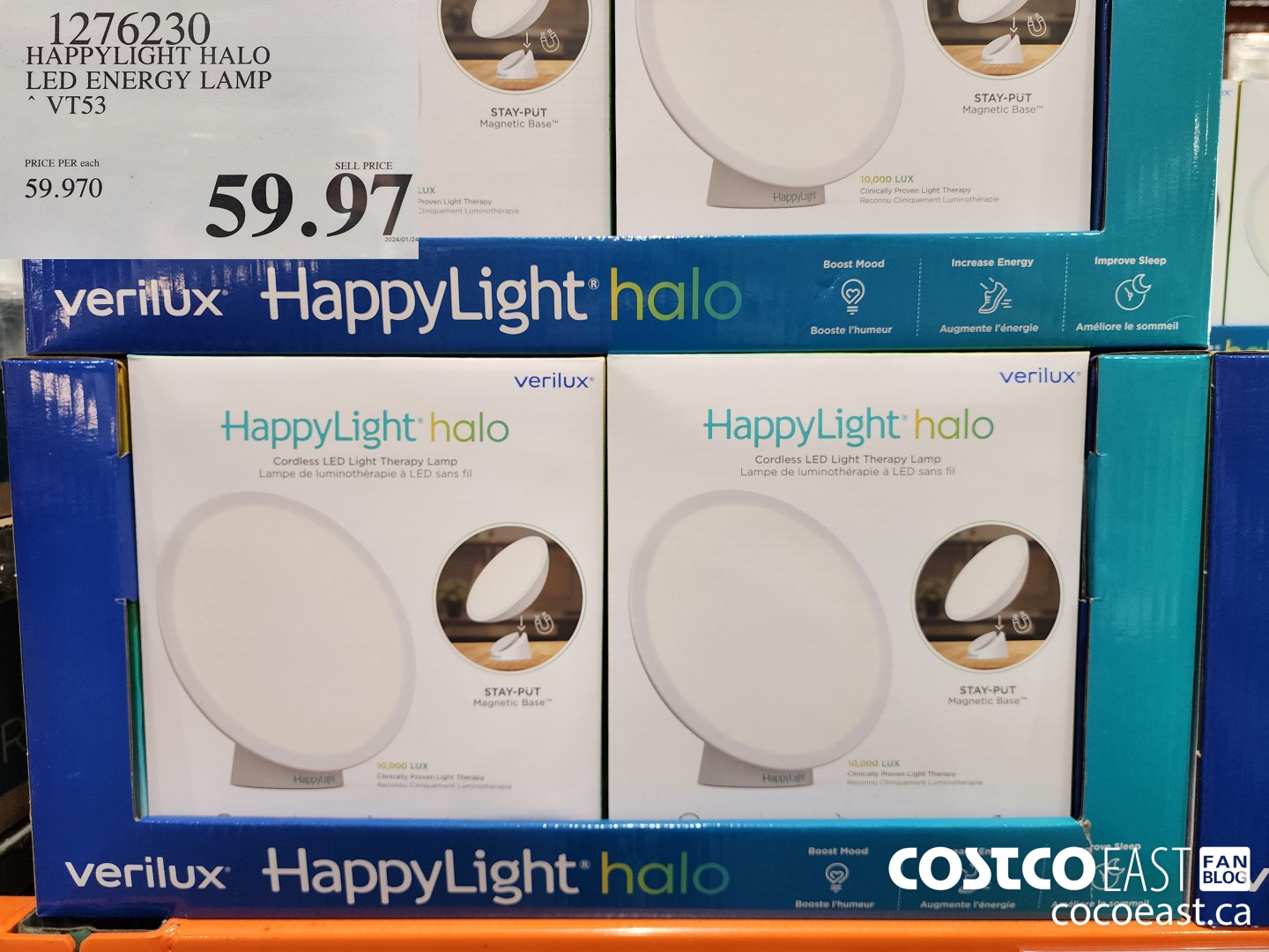 1276230 HAPPYLIGHT HALO LED ENERGY LAMP VT53 $59.97