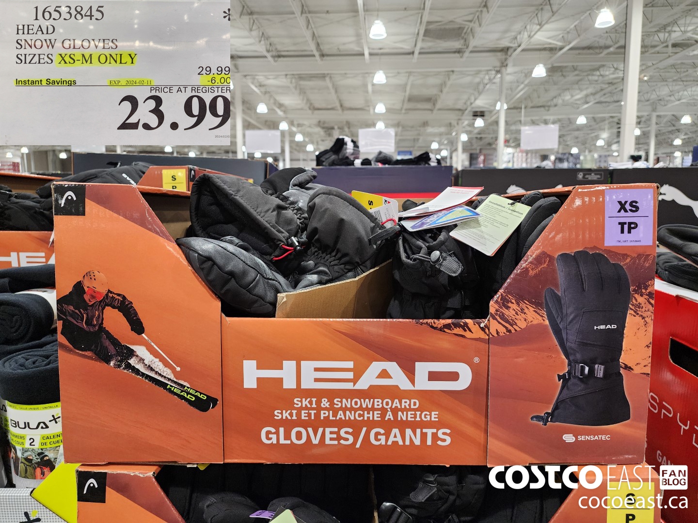 1653845 HEAD SNOW GLOVES SIZES XS,M ONLY ($6.00 INSTANT SAVINGS EXPIRES ON 2024-02-11) $23.99