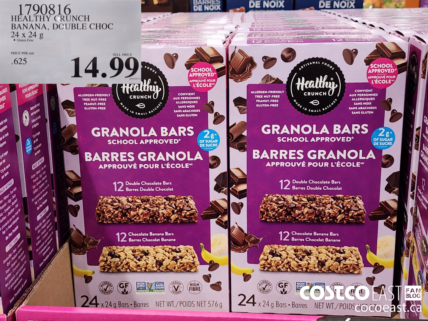 1790816 HEALTHY CRUNCH BANANA, DOUBLE CHOC 24 x 24 g $14.99