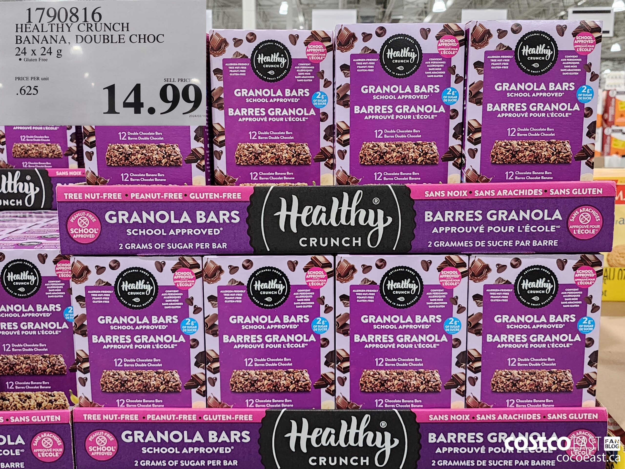 1790816 HEALTHY CRUNCH BANANA, DOUBLE CHOC 24 x 24 g $14.99