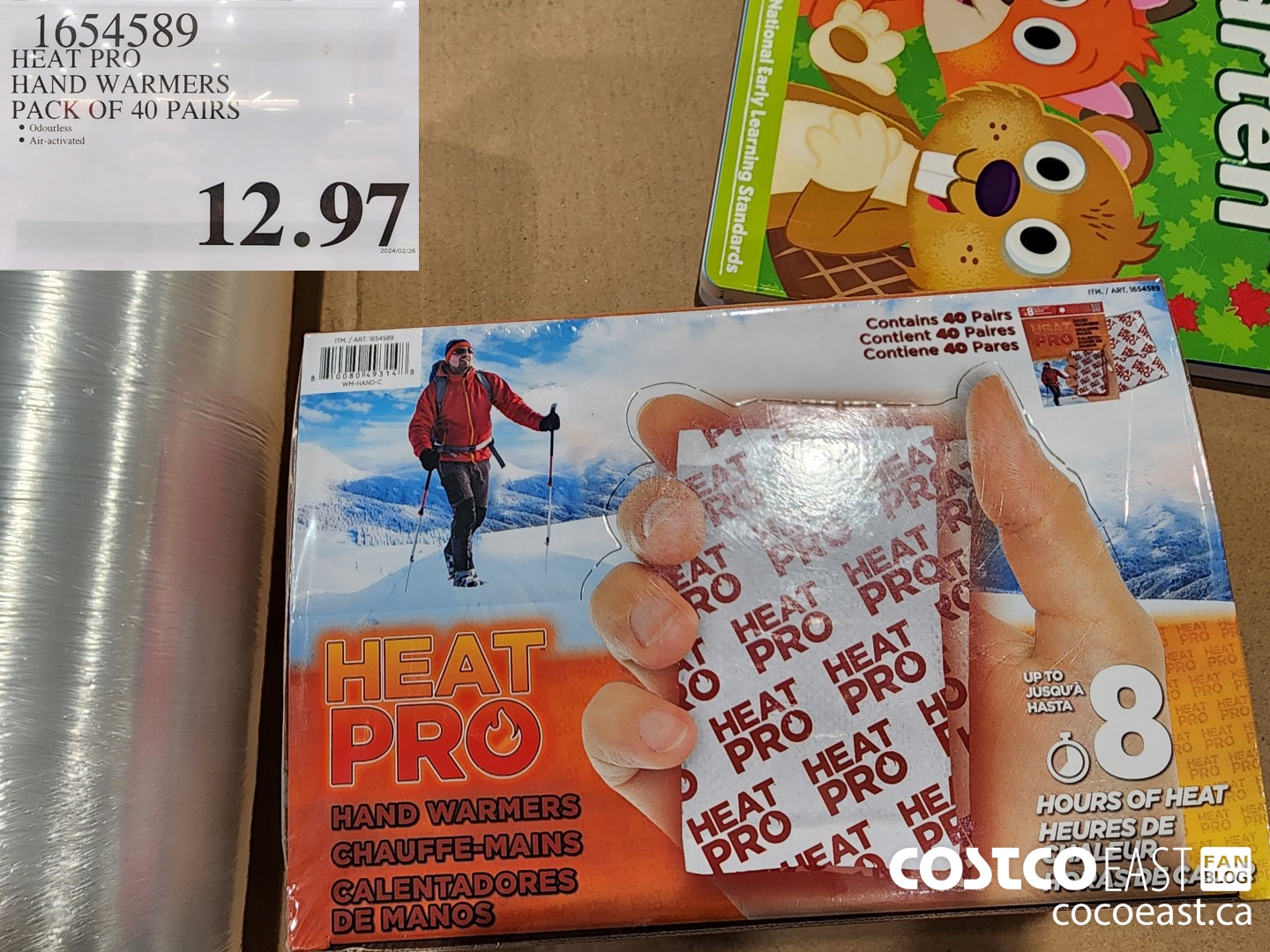 1654589 HEAT PRO HAND WARMERS PACK OF 40 PAIRS $12.97