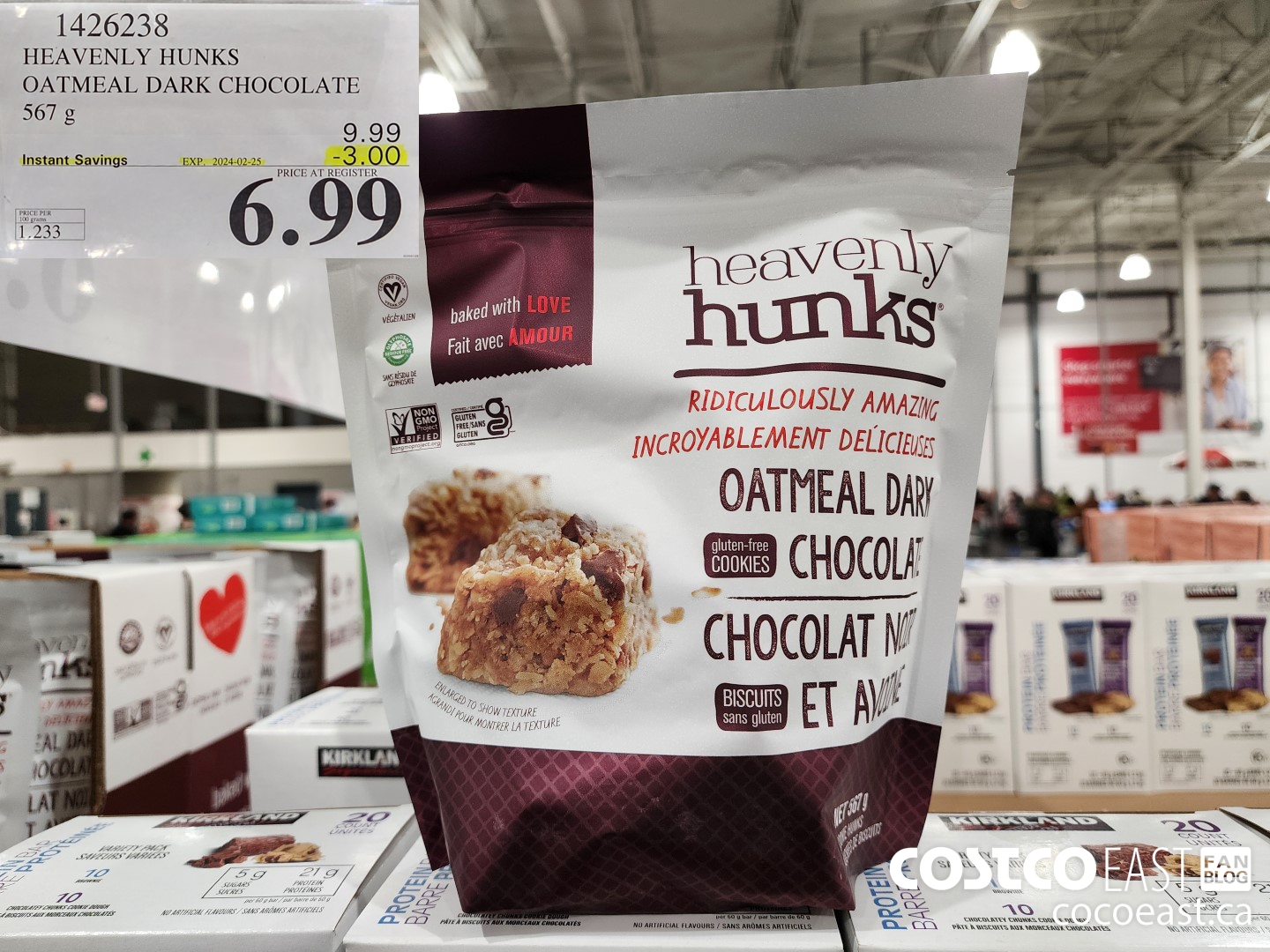 1426238 HEAVENLY HUNKS OATMEAL DARK CHOCOLATE 567 g ($3.00 INSTANT SAVINGS EXPIRES ON 2024-02-25) $6.99