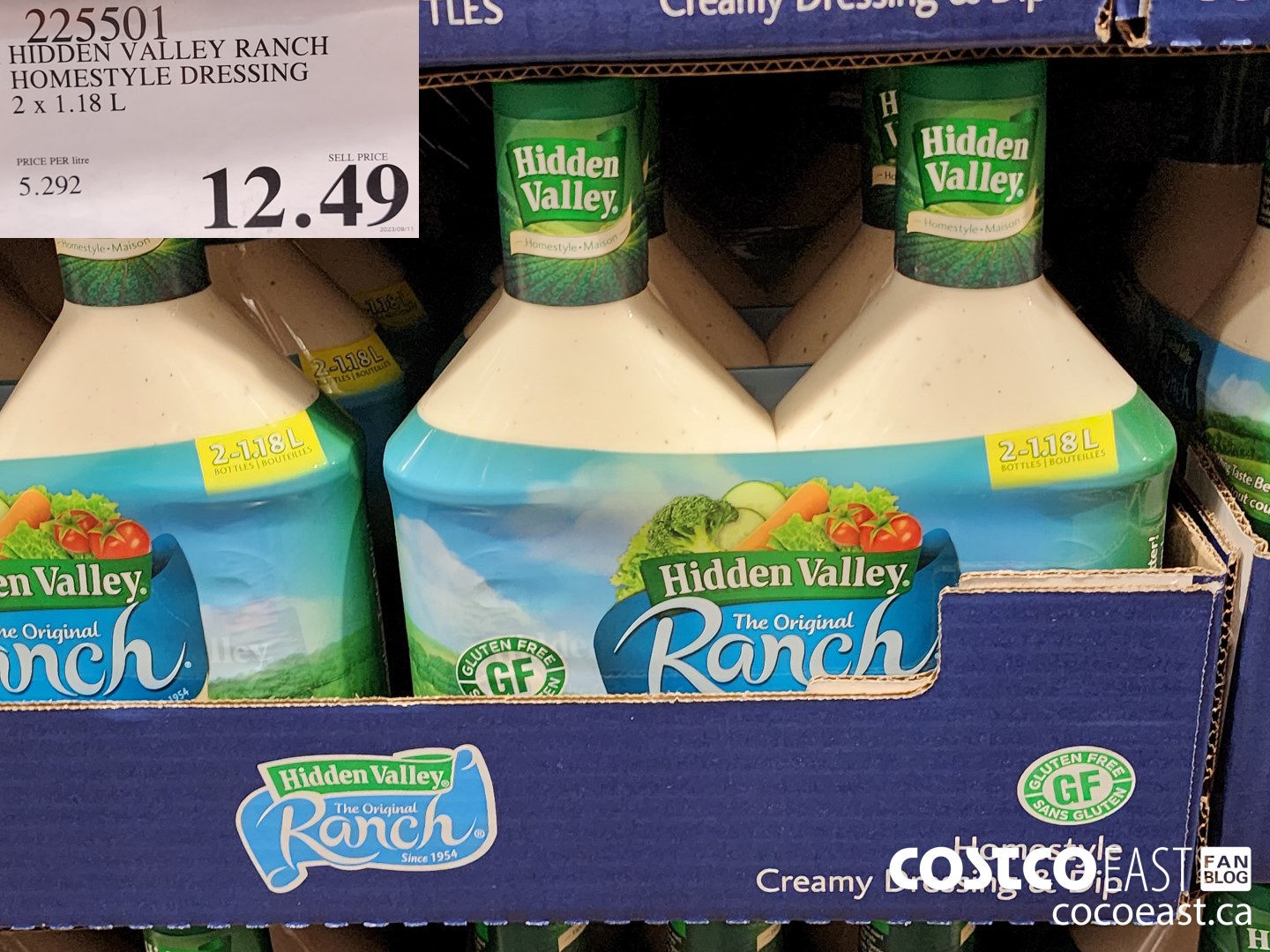 225501 HIDDEN VALLEY RANCH HOMESTYLE DRESSING 2 X 1.18 L $12.49