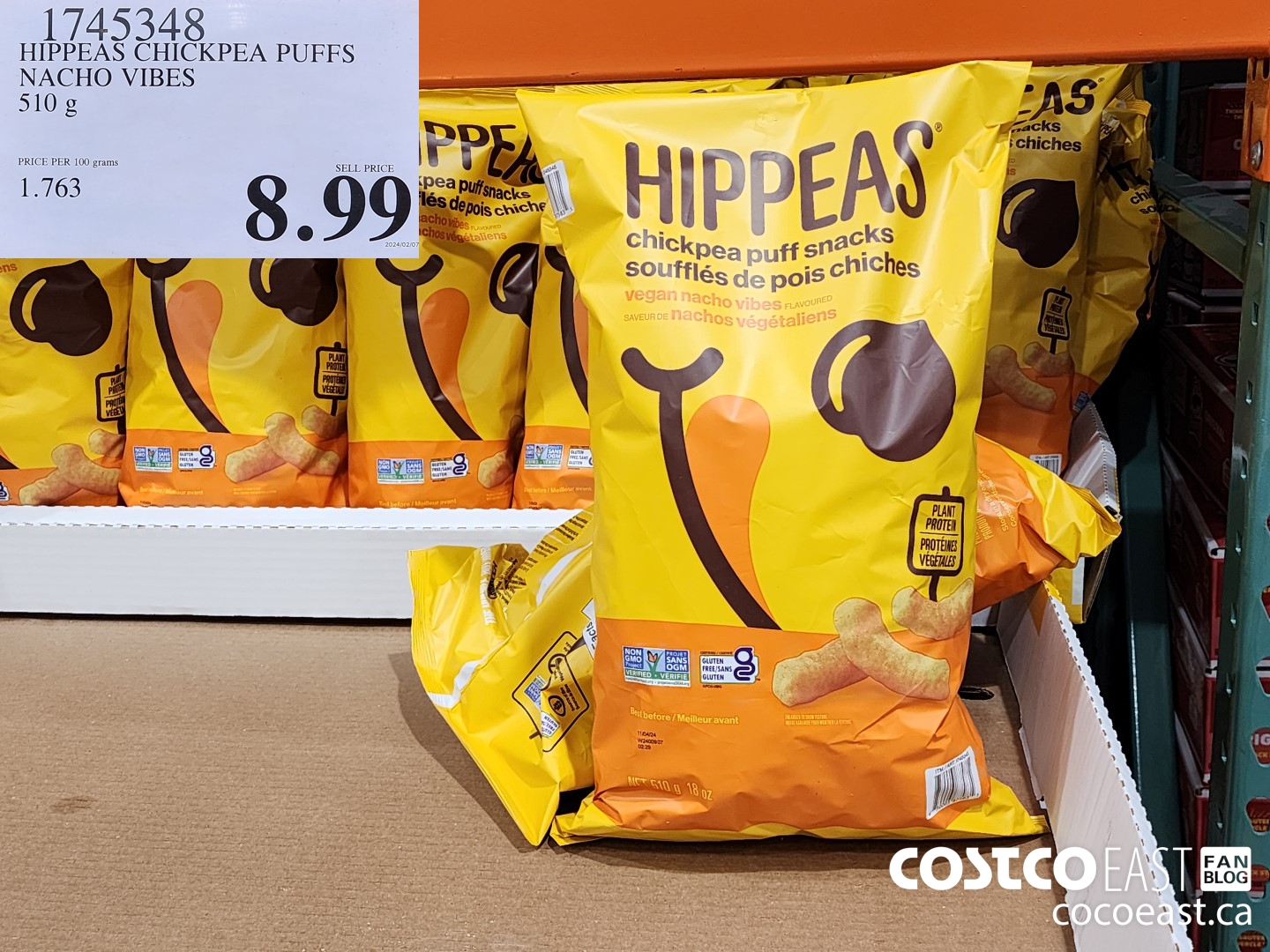 1745348 HIPPEAS CHICKPEA PUFFS NACHO VIBES 510 g $8.99