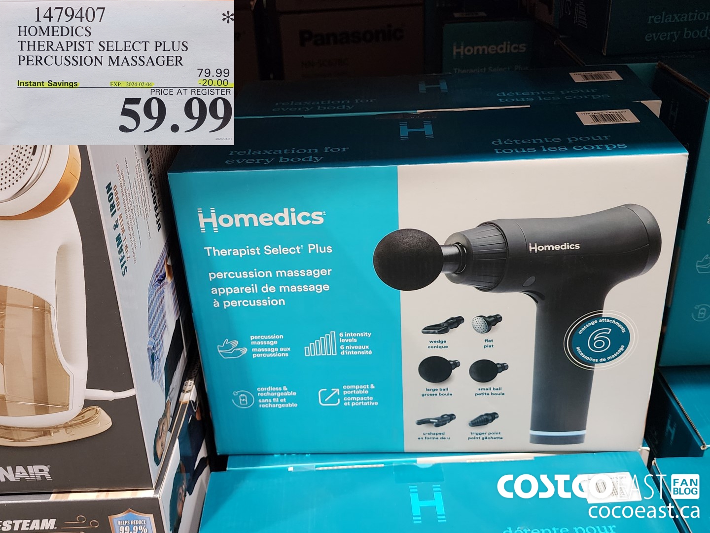 1479407 HOMEDICS THERAPIST SELECT PLUS PERCUSSION MASSAGER ($20.00 INSTANT SAVINGS EXPIRES ON 2024-02-04) $59.99