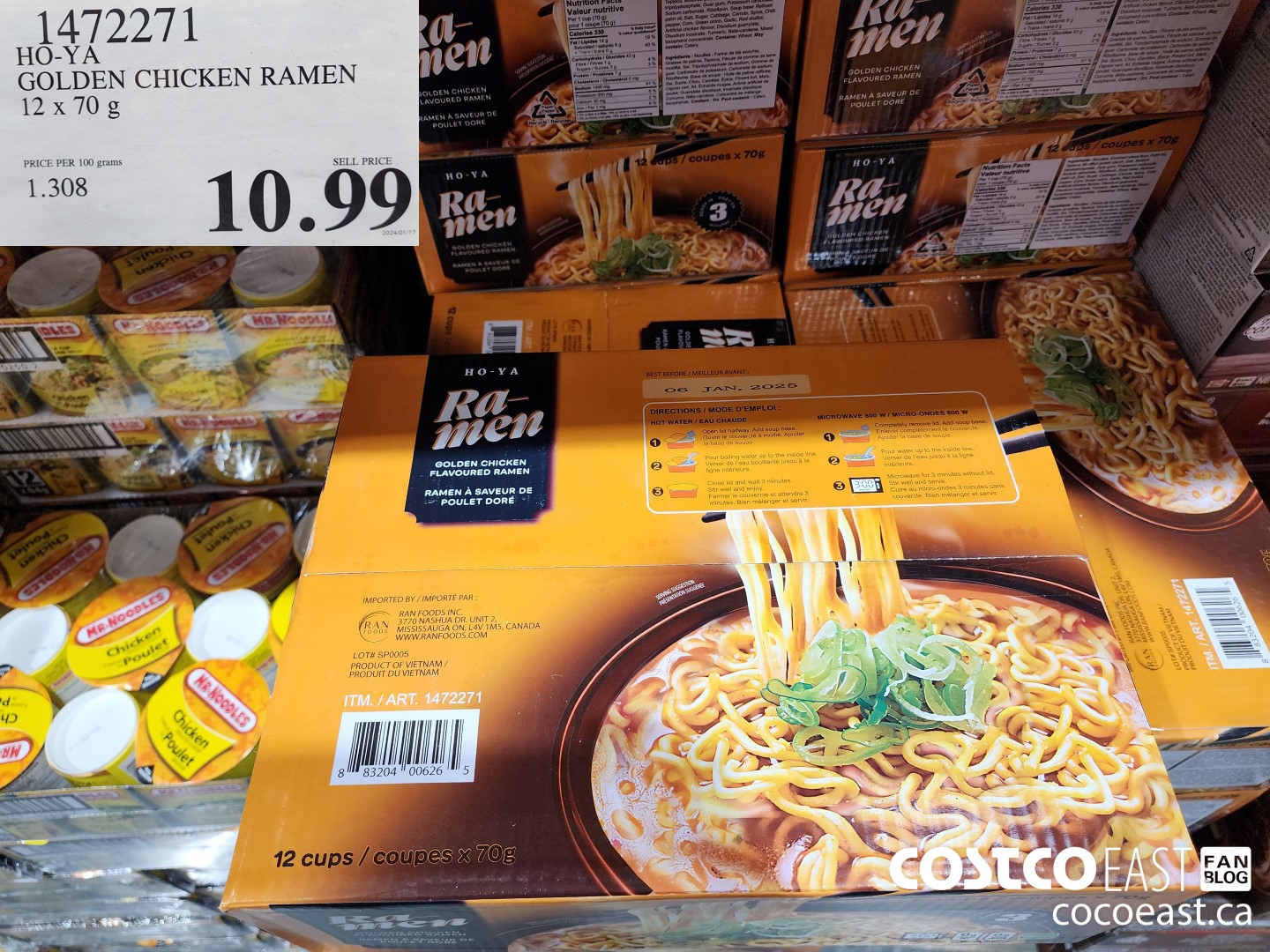 1472271 HO-YA GOLDEN CHICKEN RAMEN 12 x 70G $10.99