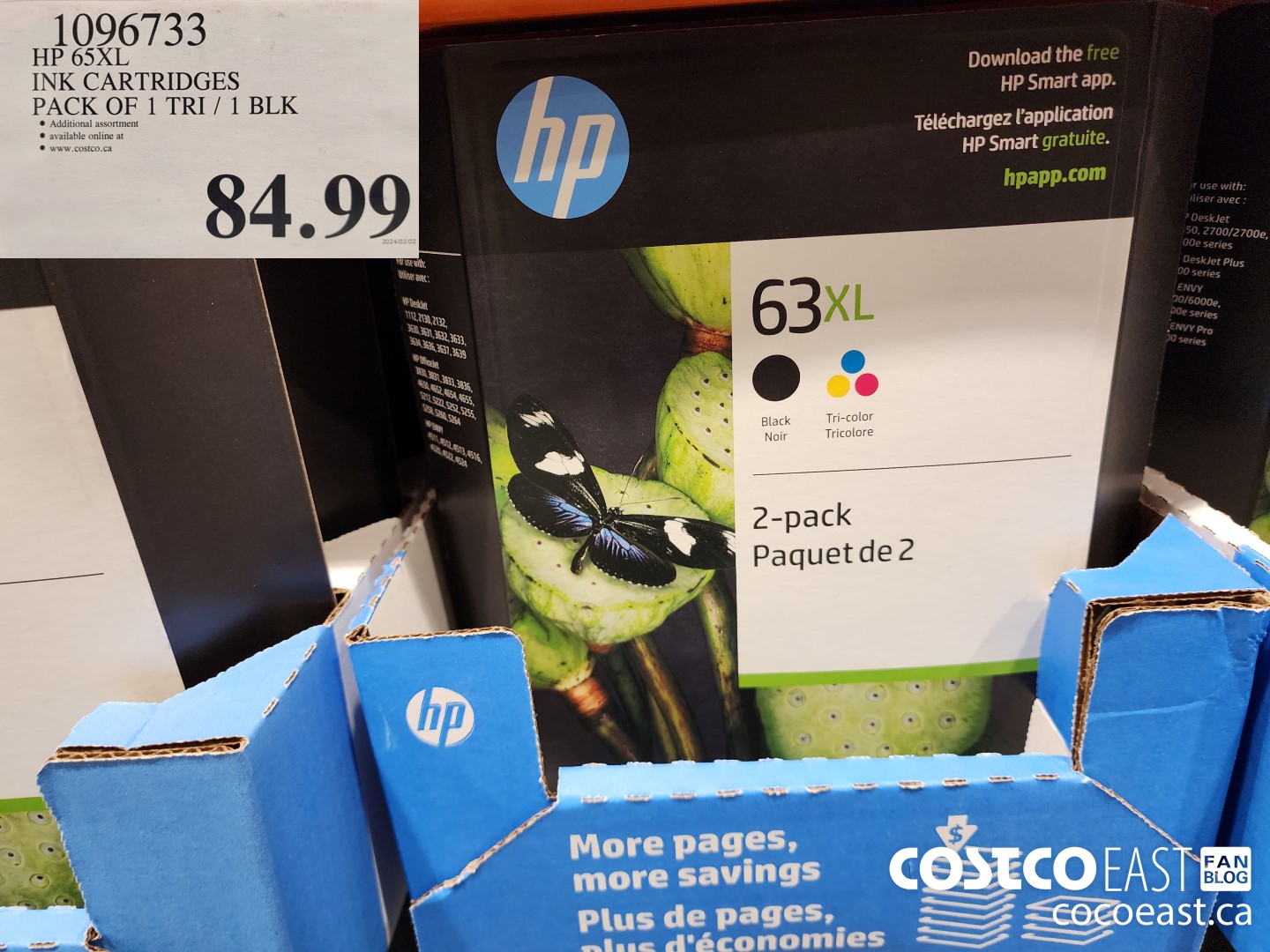 1096733 HP 65XL INK CARTRIDGES PACK OF 1 TRI/ 1 BLK $84.99
