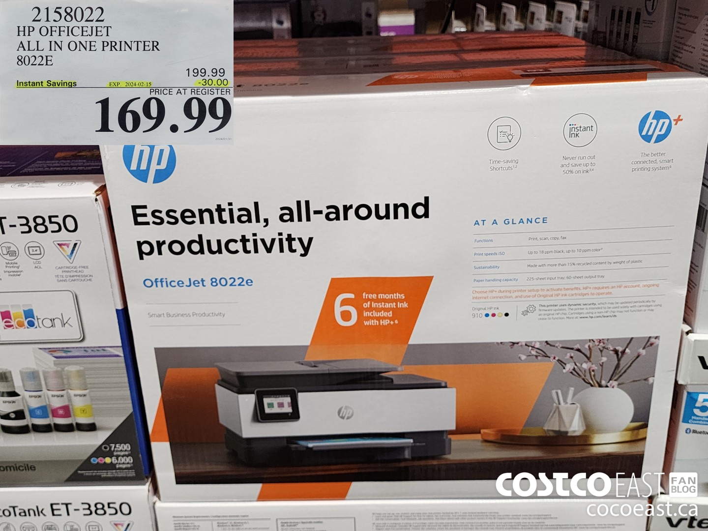 Costco Weekend Sales Feb 2nd 4th 2024 Ontario Atlantic Canada   HP OFFICEJET ALL IN ONE PRINTER 8022E  20240202 96312 