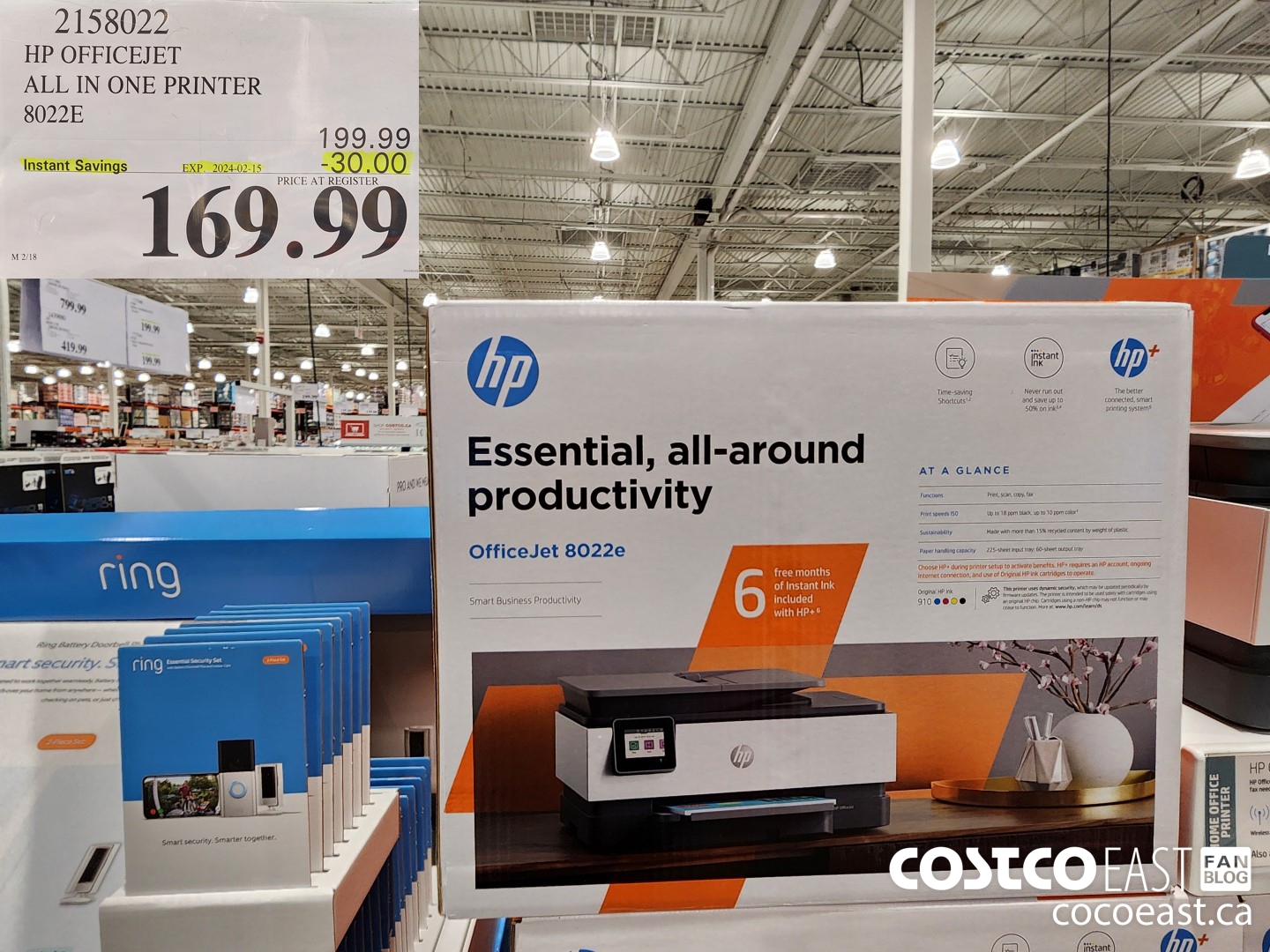 2158022 HP OFFICEJET ALL IN ONE PRINTER 8022E ($30.00 INSTANT SAVINGS EXPIRES ON 2024-02-15) $169.99