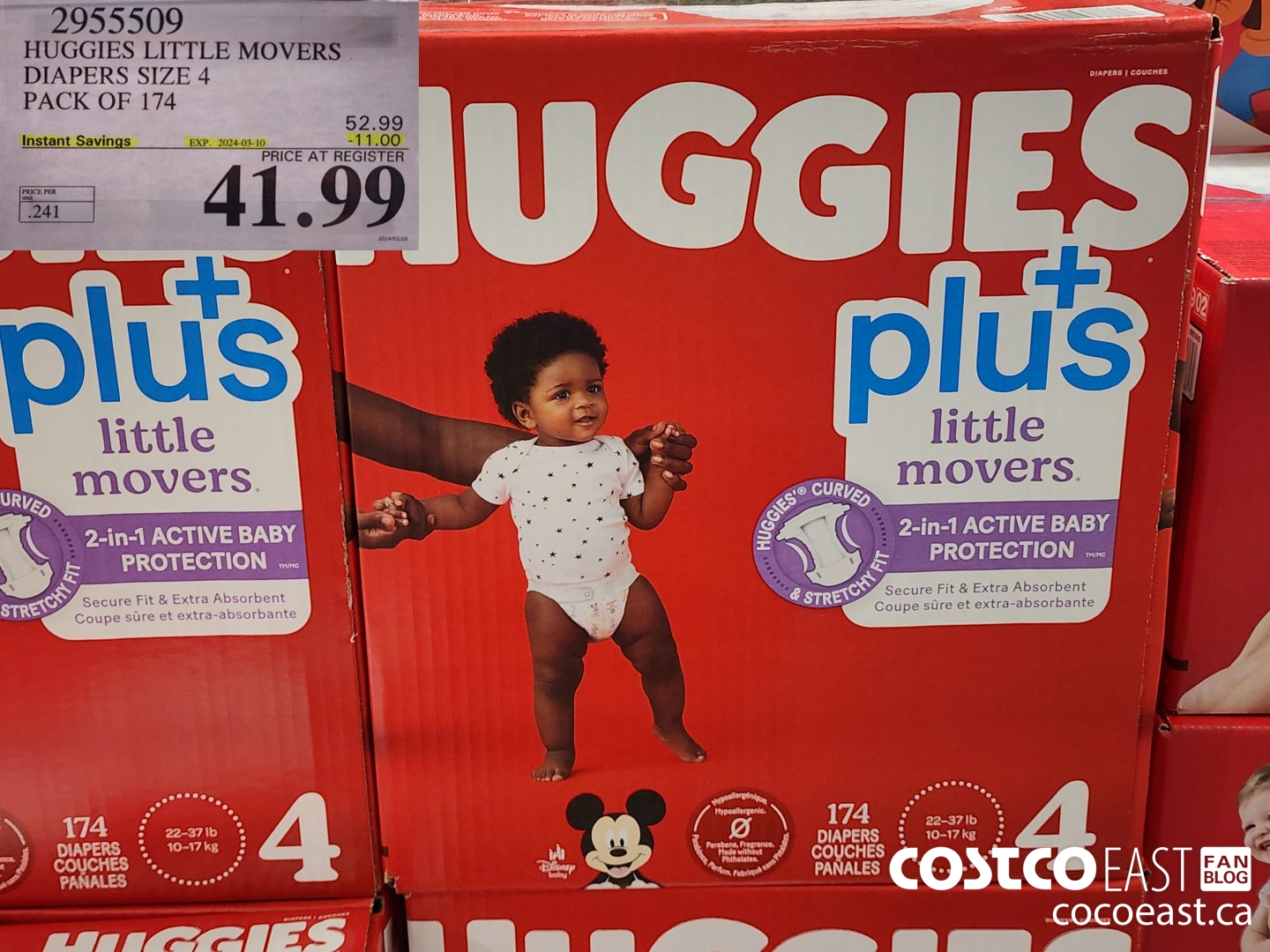 295509 HUGGIES LITTLE MOVERS DIAPERS SIZE 4 PACK OF 174 ($11.00 INSTANT SAVINGS EXPIRES ON 2024-03-10) $41.99