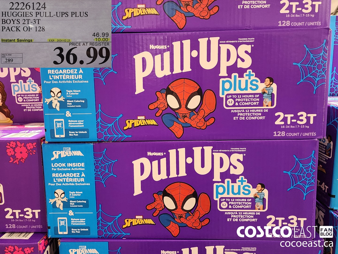 2226124 HUGGIES PULL-UPS PLUS BOYS 2T-3T PACK OF 128 ($10.00 INSTANT SAVINGS EXPIRES ON 2024-02-25) $36.99