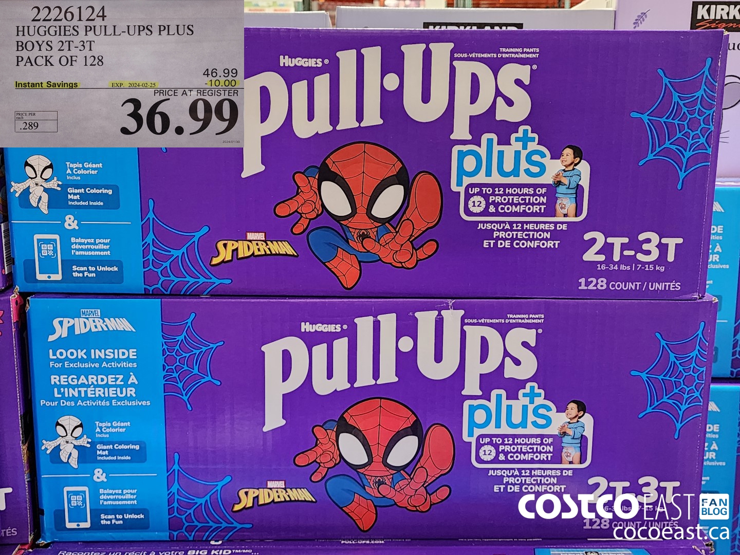 2226124 HUGGIES PULL-UPS PLUS BOYS 2T-3T PACK OF 128 ($10.00 INSTANT SAVINGS EXPIRES ON 2024-02-25) $36.99