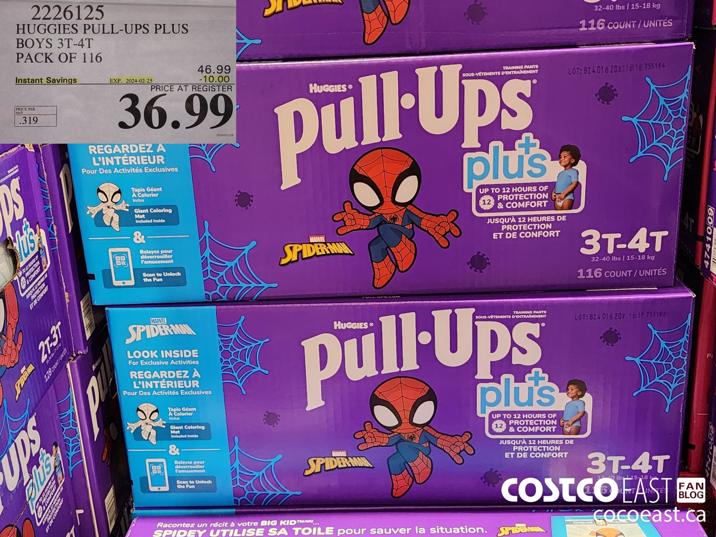 2226125 HUGGIES PULL-UPS PLUS BOYS 3T-4T PACK OF 116 ($10.00 INSTANT SAVINGS EXPIRES ON 2024-02-25) $36.99