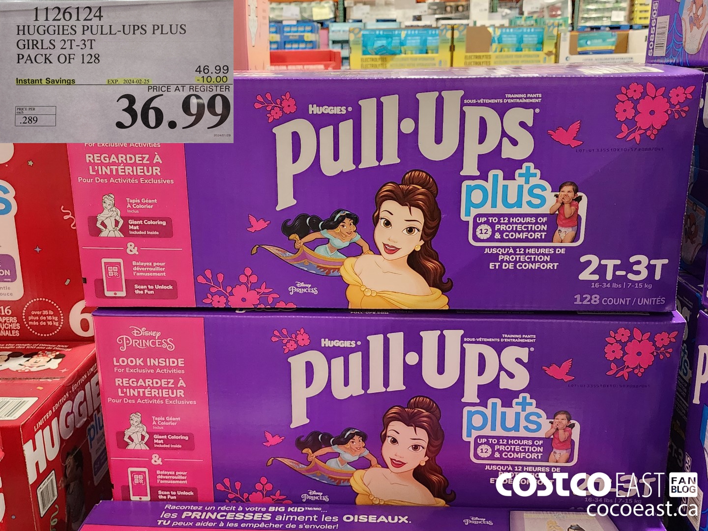 1126124 HUGGIES PULL-UPS PLUS GIRLS 2T-3T PACK OF 128 ($10.00 INSTANT SAVINGS EXPIRES ON 2024-02-25) $36.99