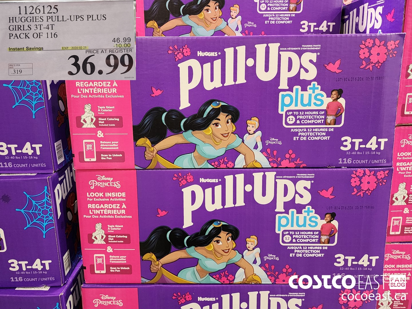 1126125 HUGGIES PULL-UPS PLUS GIRLS 3T-4T PACK OF 116 ($10.00 INSTANT SAVINGS EXPIRES ON 2024-02-25) $36.99