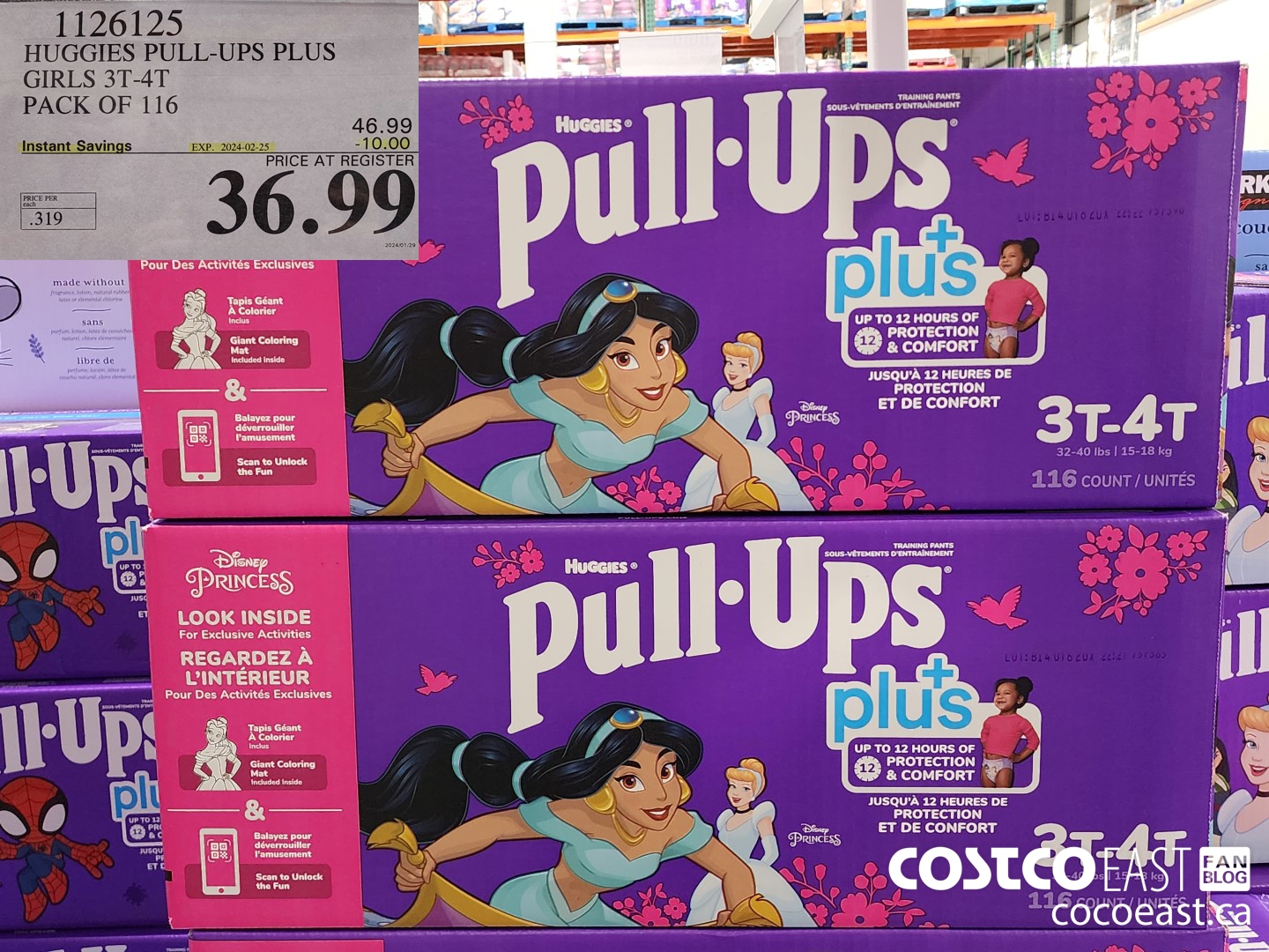 1126125 HUGGIES PULL-UPS PLUS GIRLS 3T-4T PACK OF 116 ($10.00 INSTANT SAVINGS EXPIRES ON 2024-02-25) $36.99