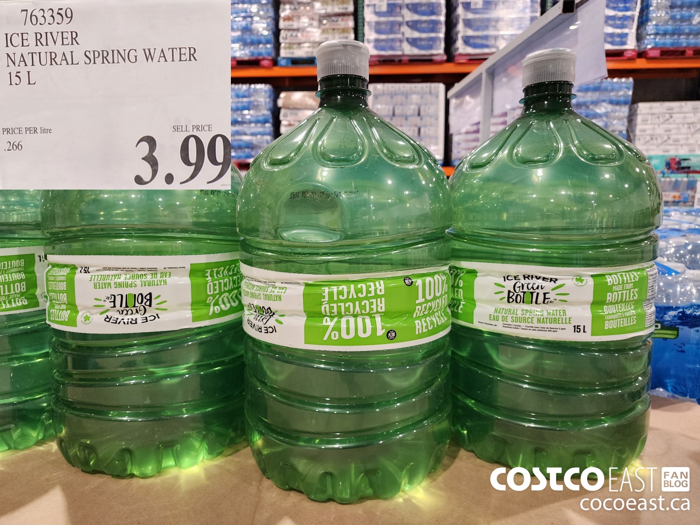 763359 ICE RIVER NATURAL SPRING WATER 15 L $3.99