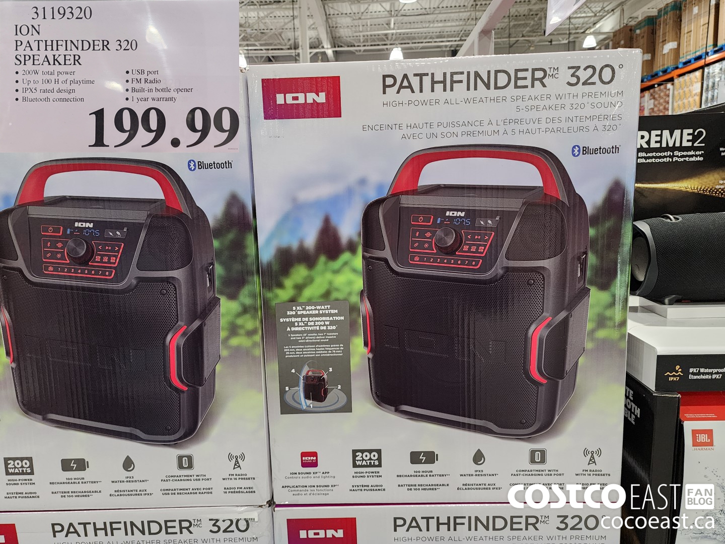 3119320 ION AUDIO PATHFINDER 320 BLUETOOTH SPEAKER $199.99