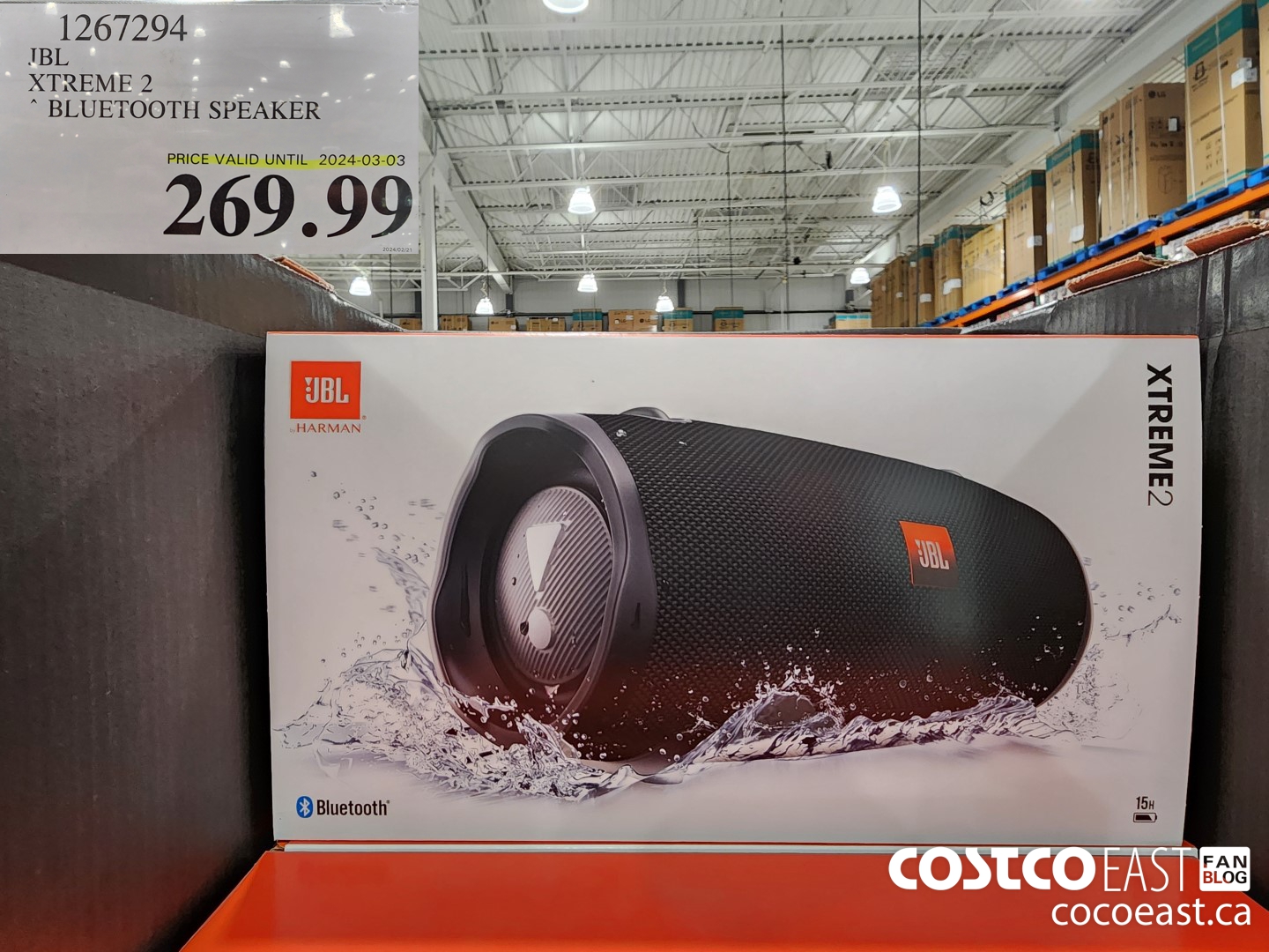 1267294 JBL XTREME 2 * BLUETOOTH SPEAKER $269.99