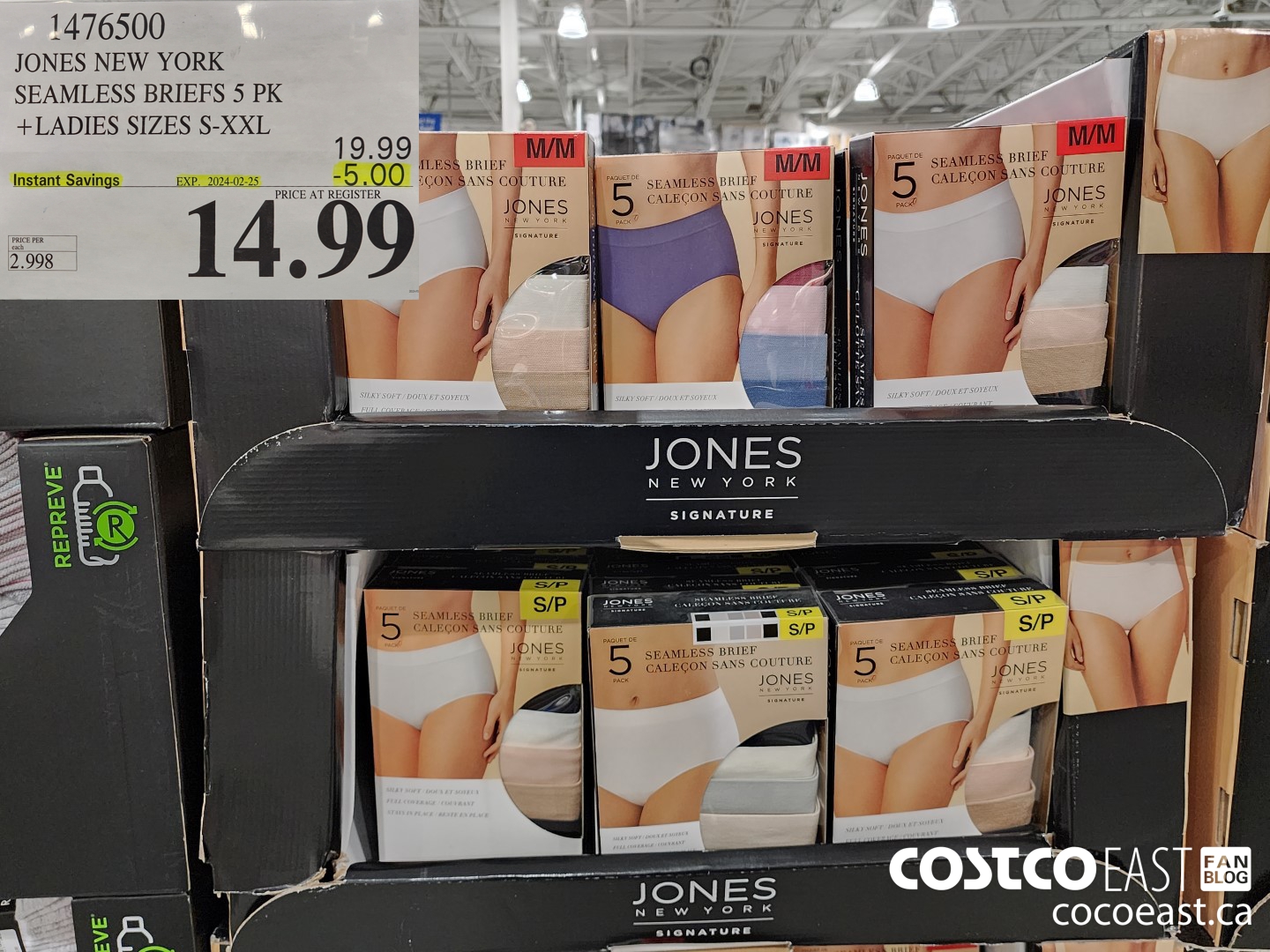 1476500 JONES NEW YORK BRIEF 5PK +LADIES SIZES S-XXL ($5.00 INSTANT SAVINGS EXPIRES ON 2024-02-25) $14.99