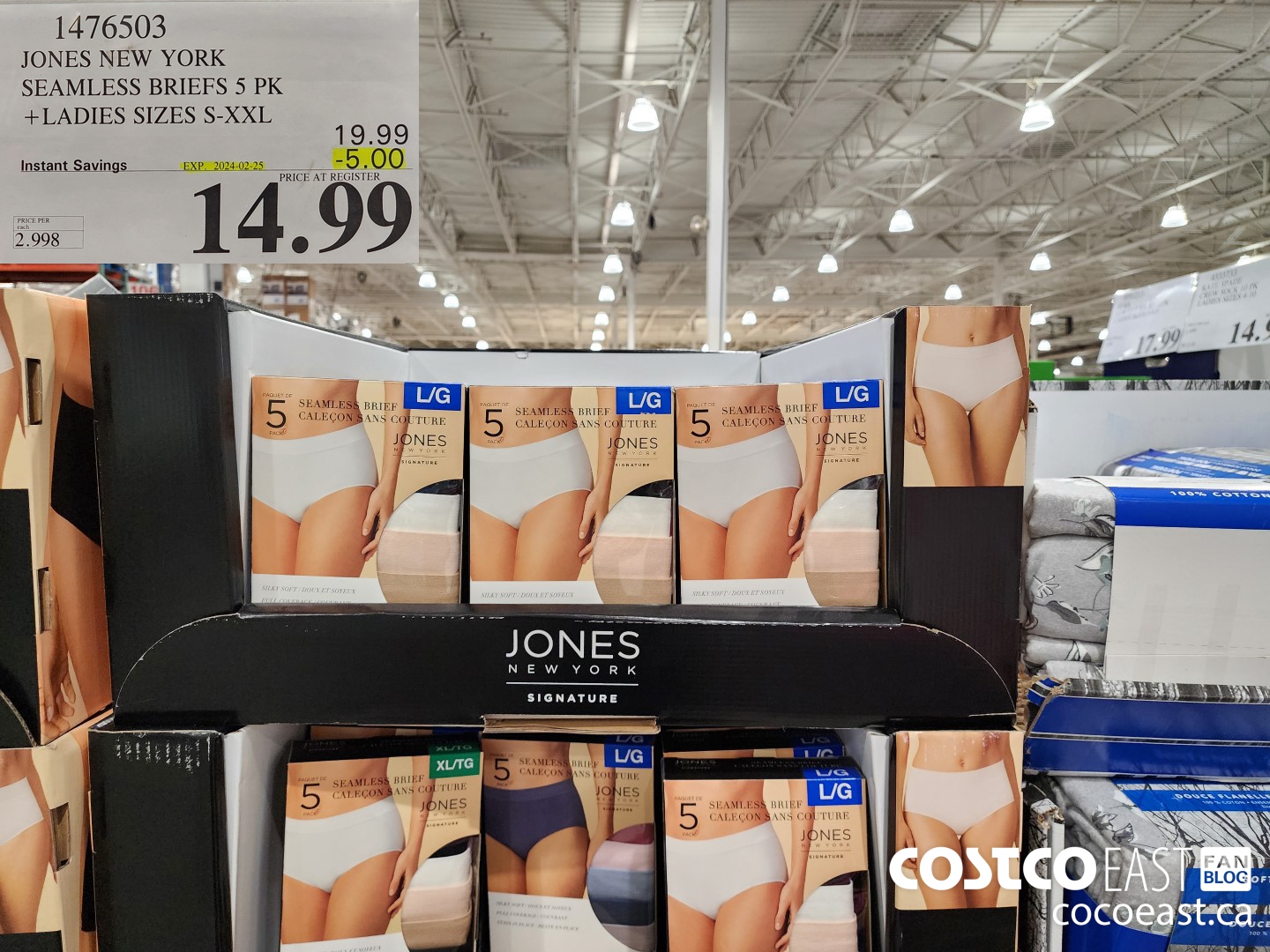1476503 JONES NEW YORK SEAMLESS BRIEF 5PK +LADIES SIZES S-XXL ($5.00 INSTANT SAVINGS EXPIRES ON 2024-02-25) $14.99