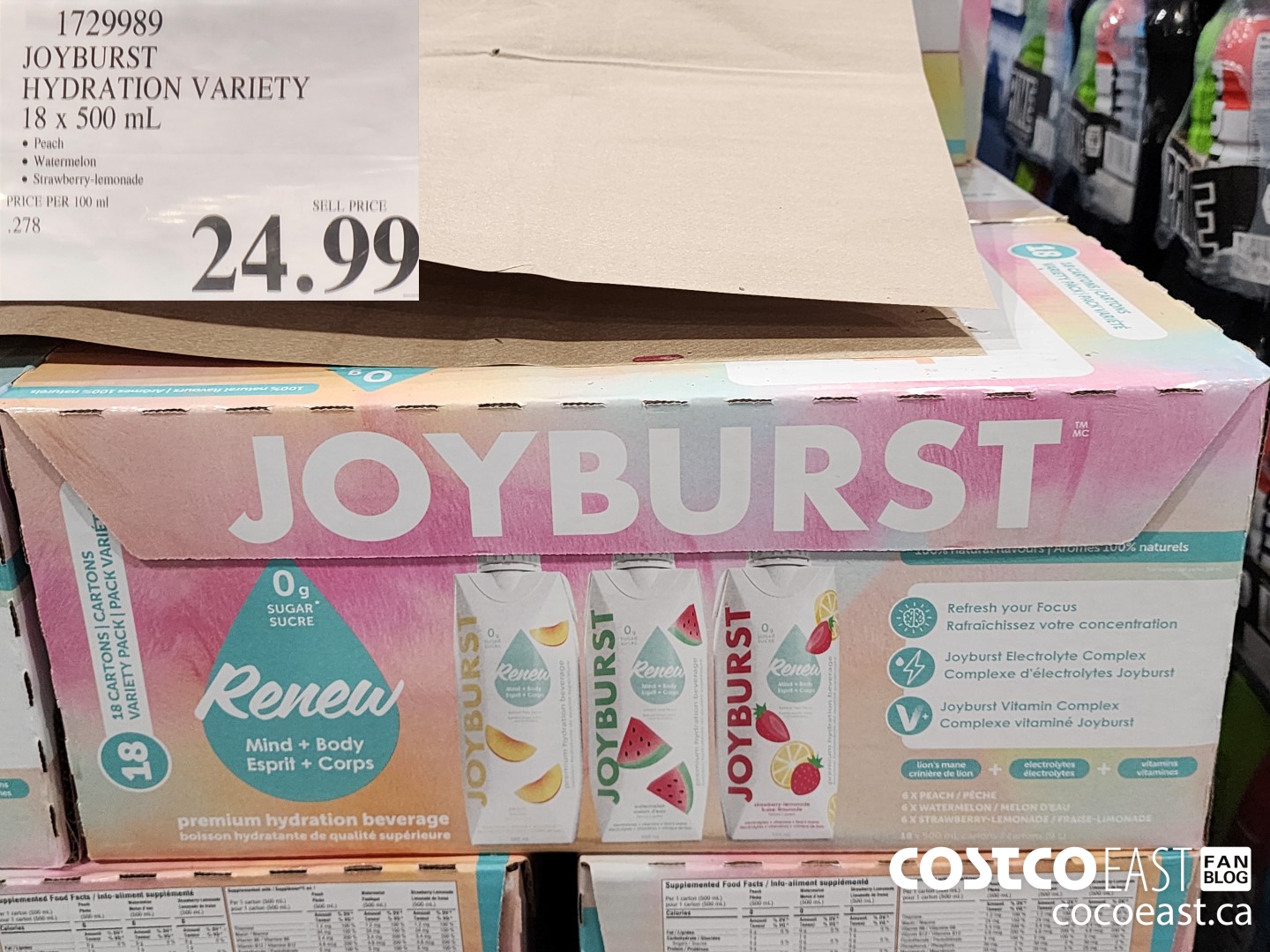 1729989 JOYBURST HYDRATION VARIETY 18 x 500 mL $24.99