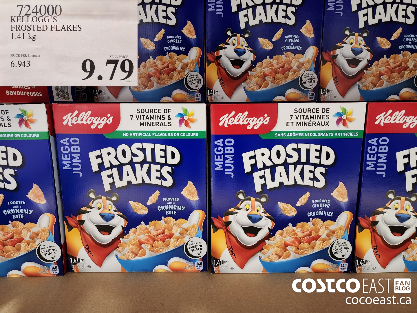 724000 KELLOGG'S FROSTED FLAKES 1.41 kg $9.79