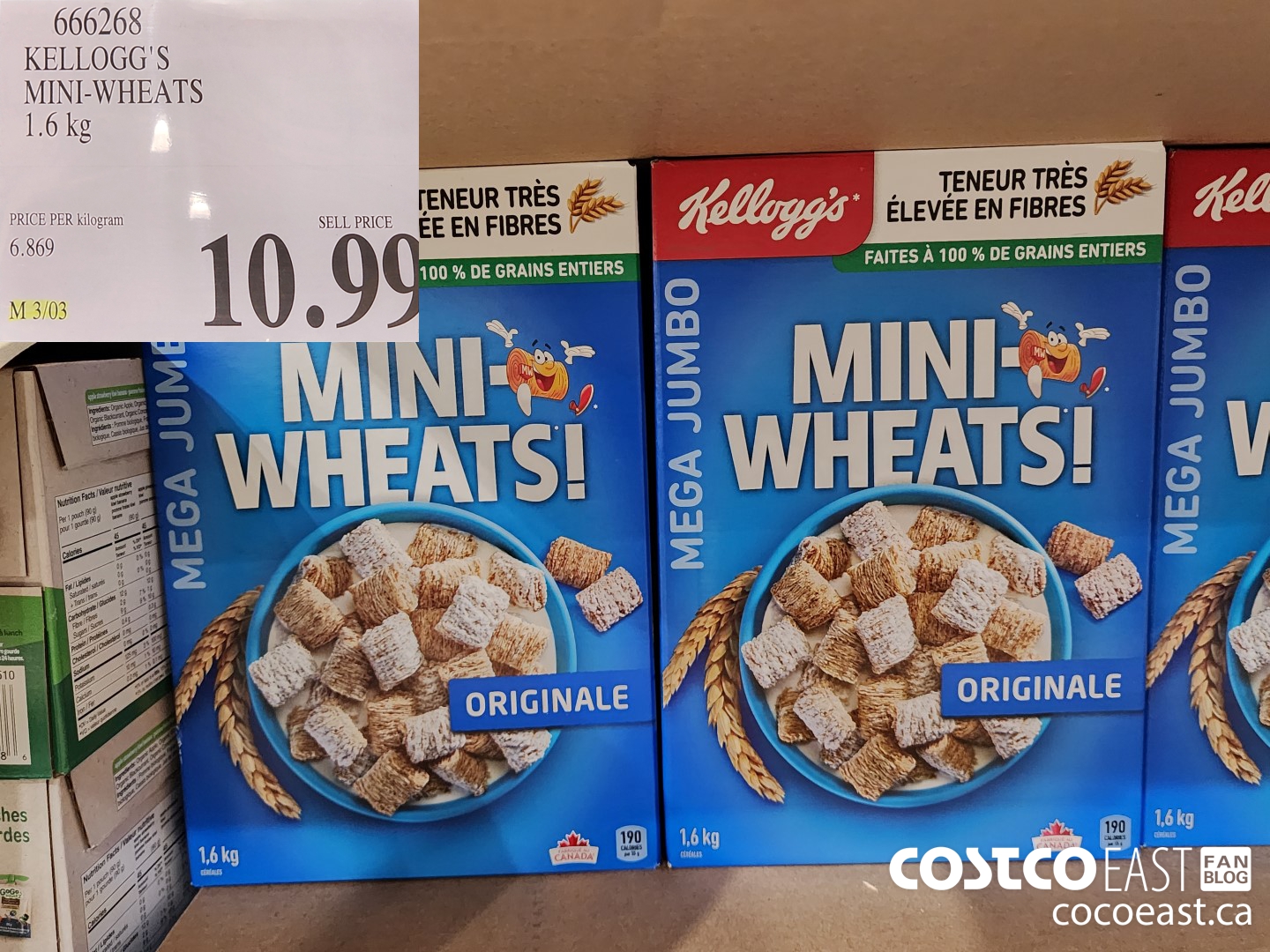 666268 KELLOGG'S MINI-WHEATS 1.6 KG $10.99
