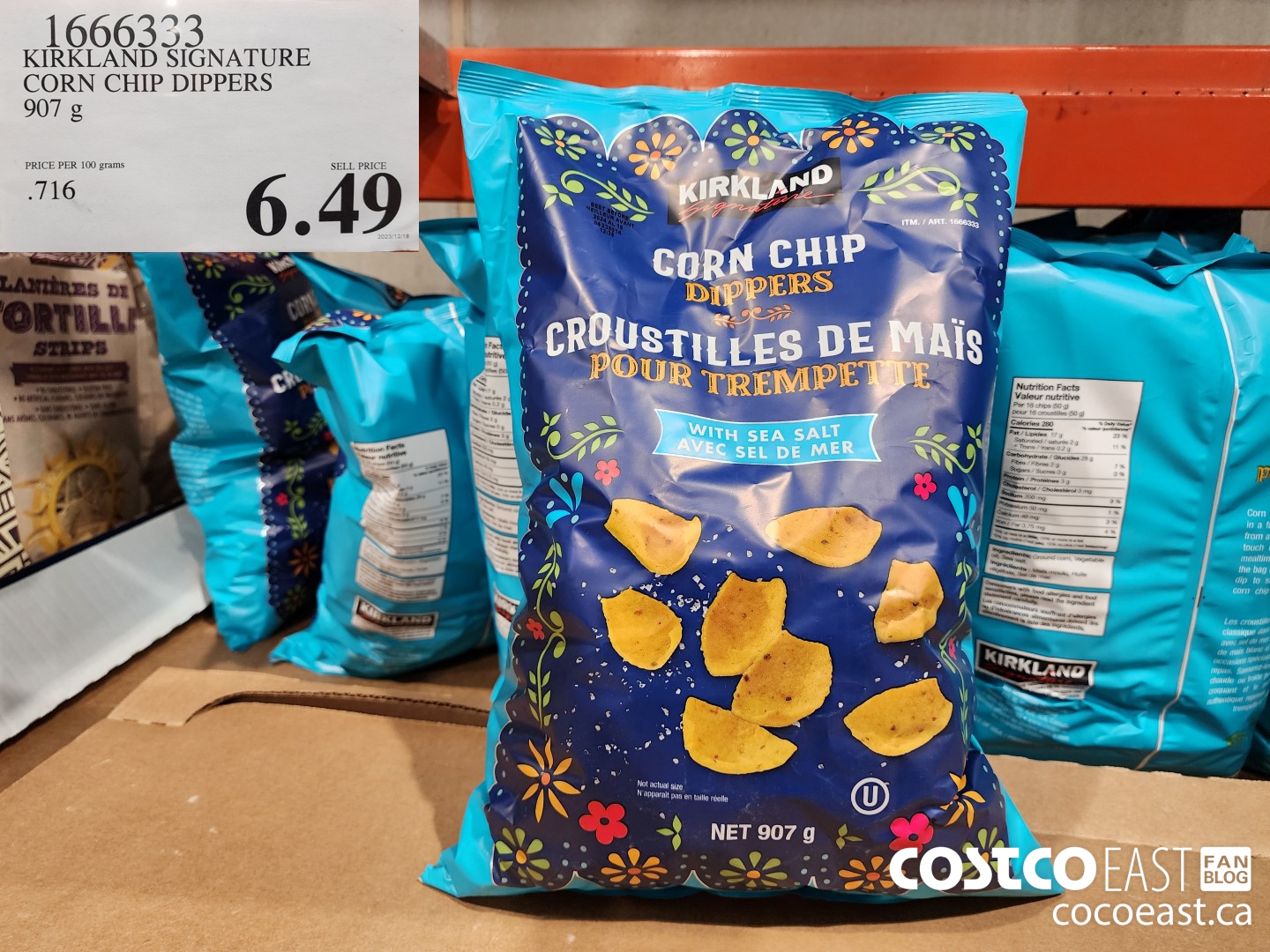 1666333 KIRKLAND SIGNATURE CORN CHIP DIPPERS 907 g $6.49
